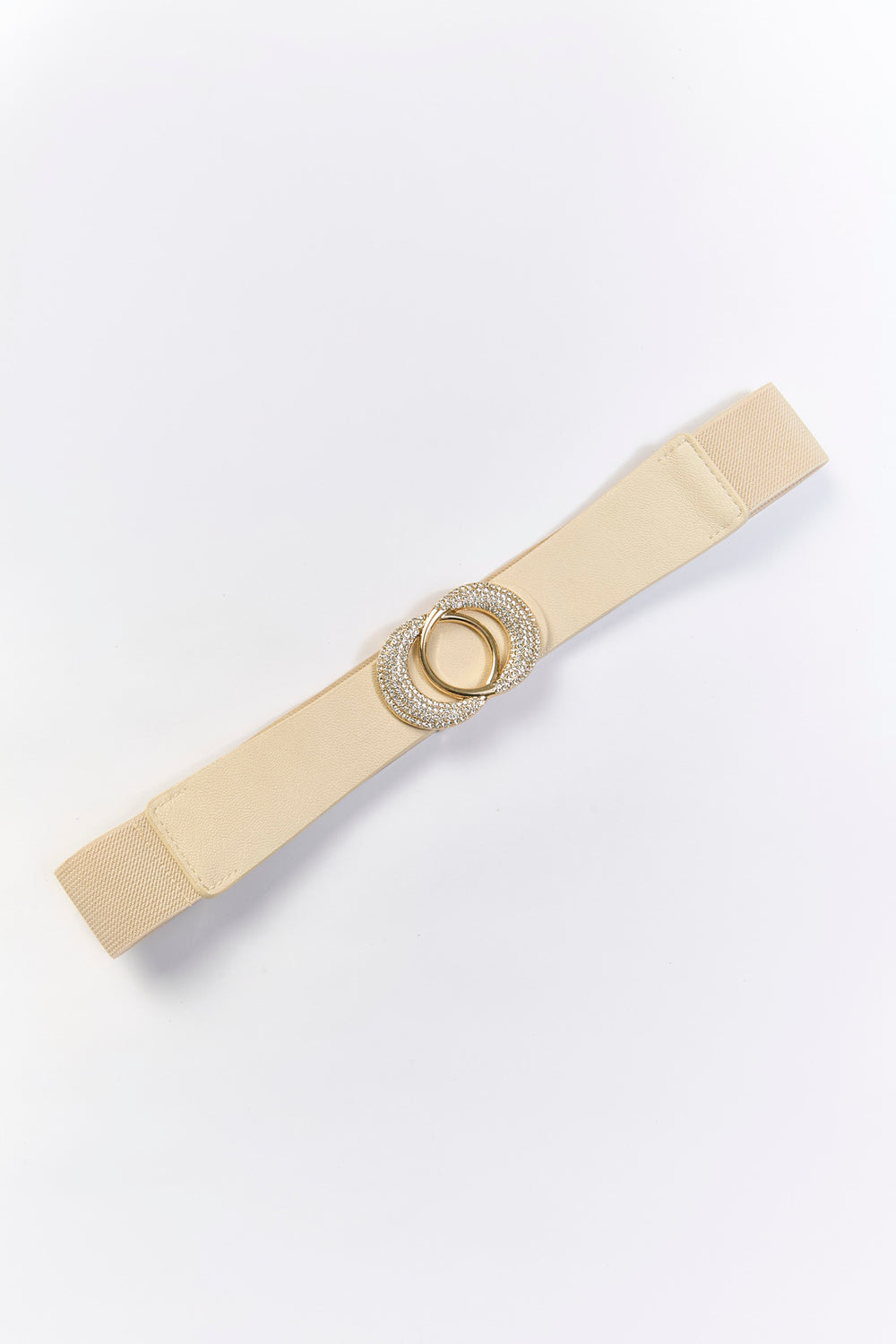 Cinturón beige banda elástica