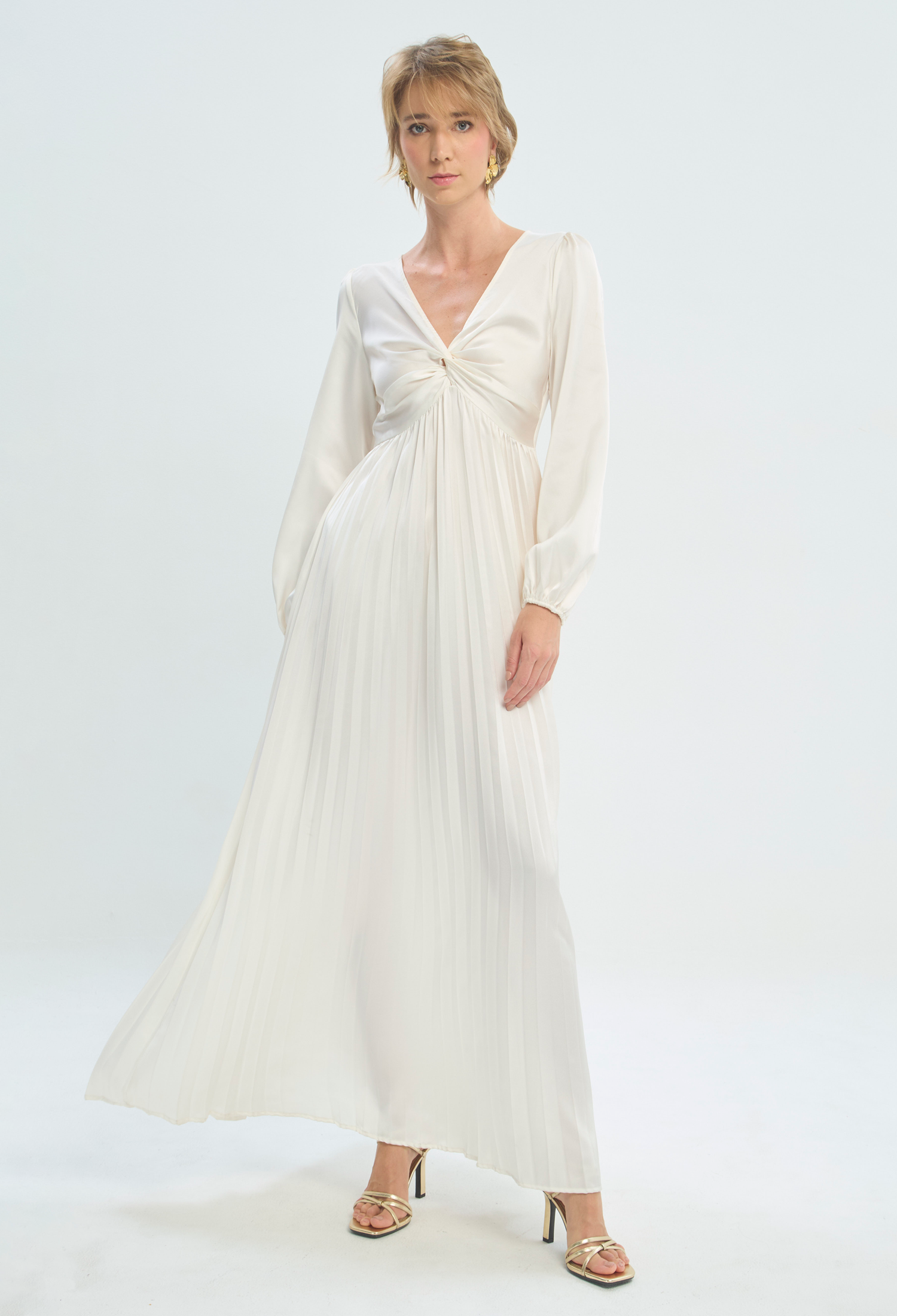 Vestido Largo Beige BYBLA - vista 3