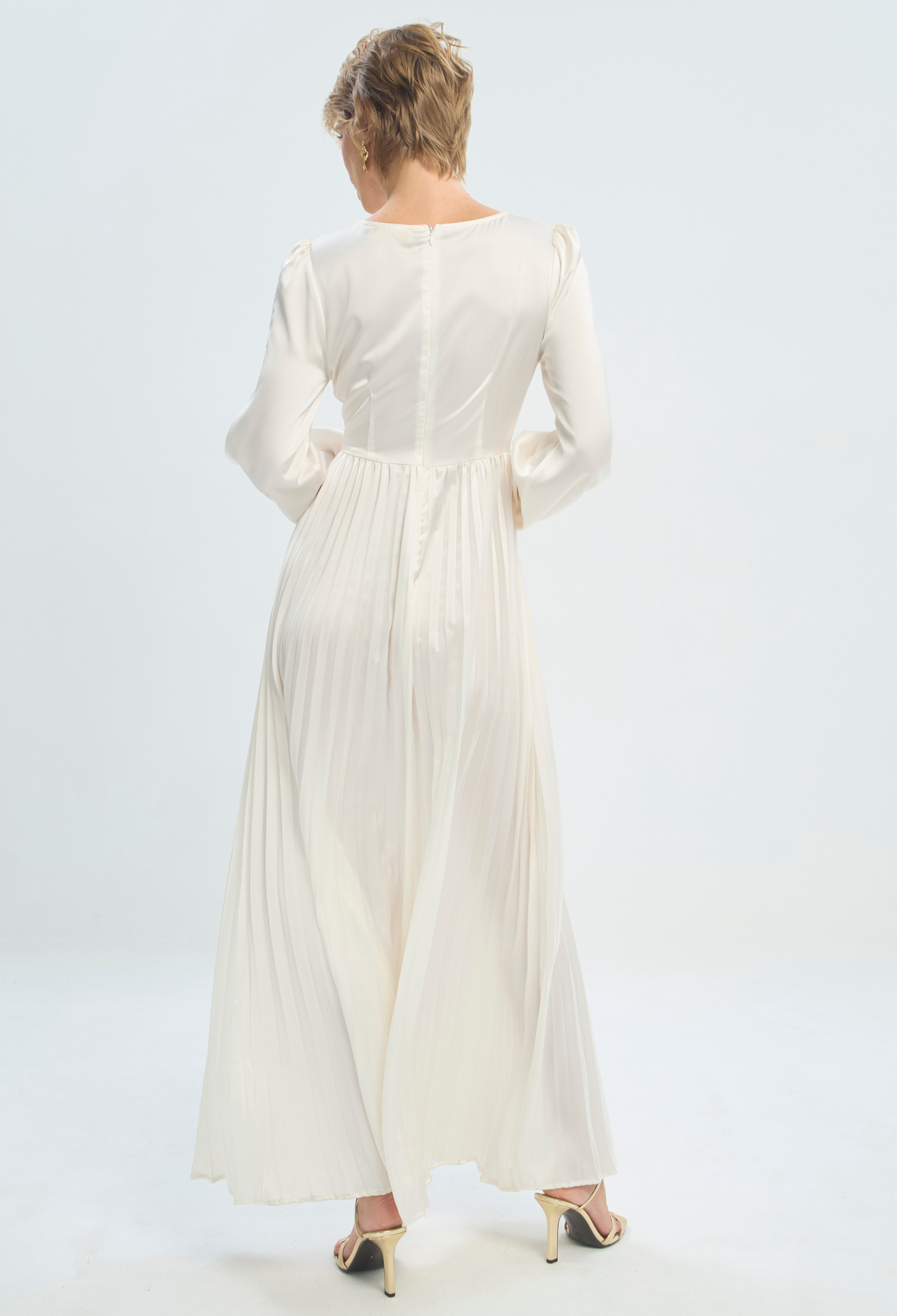 Vestido Largo Beige BYBLA - vista 4