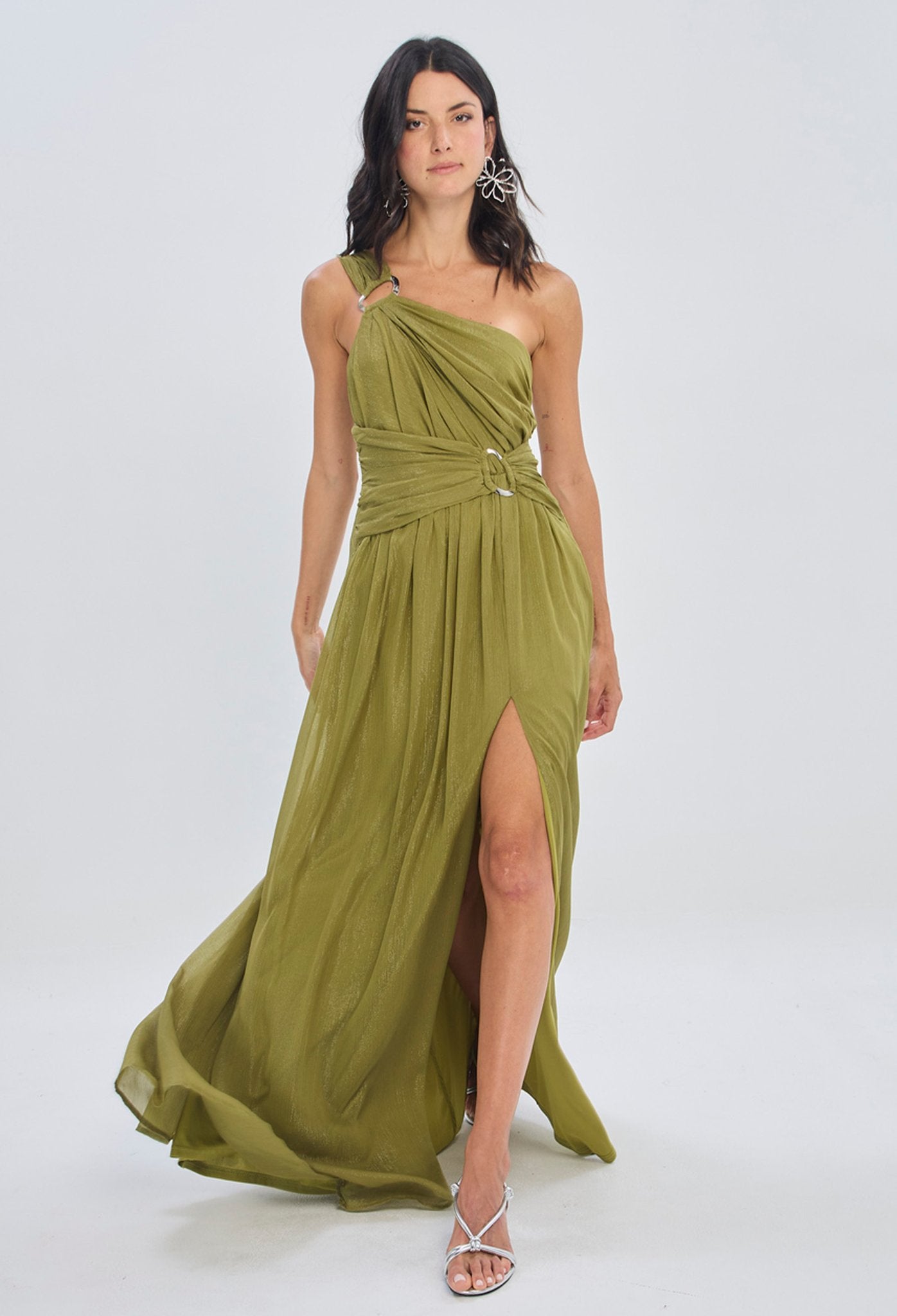 Vestido Largo Drapeado