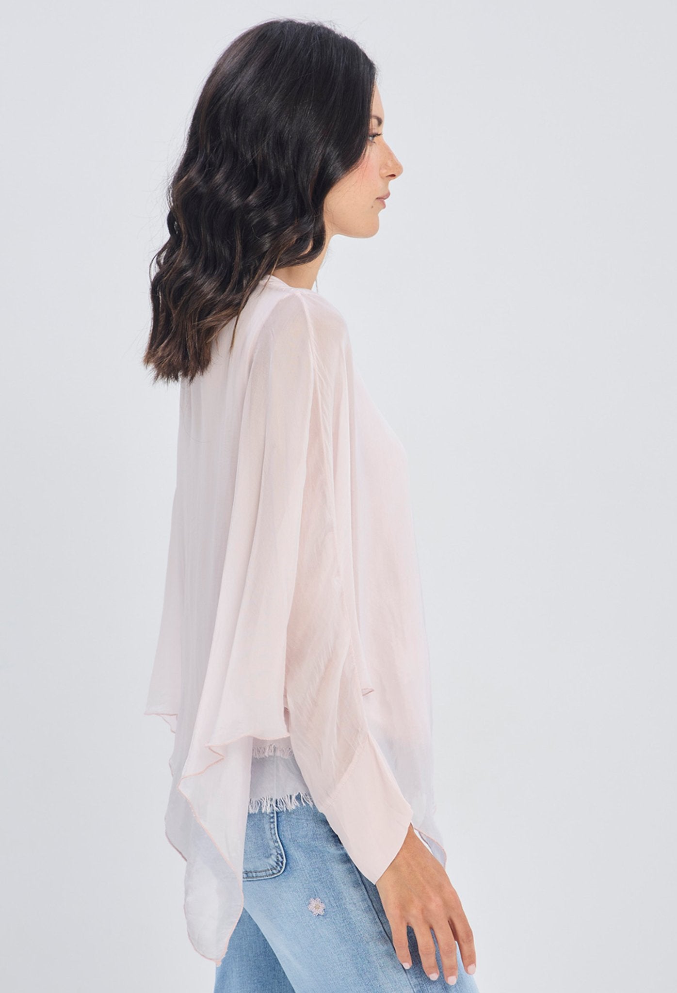 Blusa Tipo Capa Manga Caída NEW