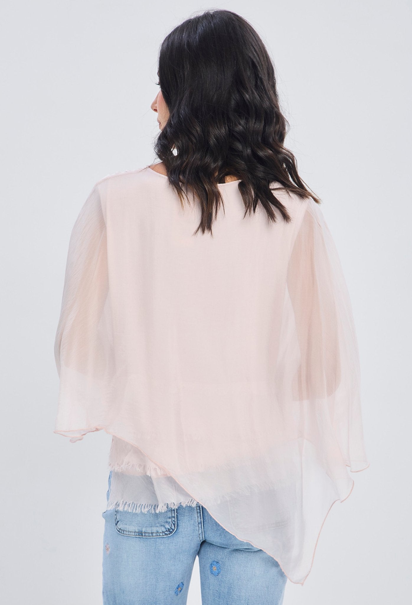 Blusa Tipo Capa Manga Caída NEW