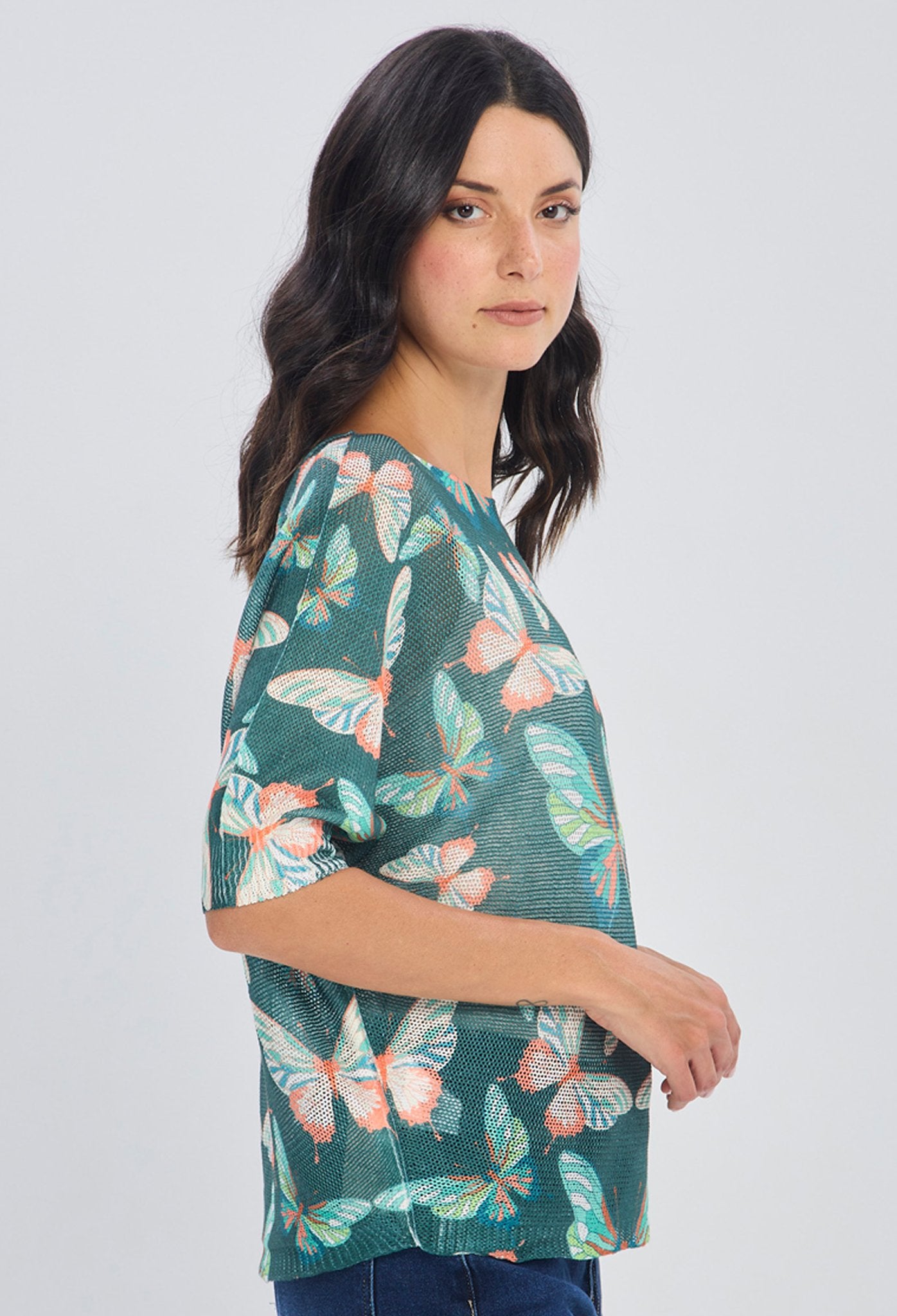 Blusa Tejida Estampado Mariposas