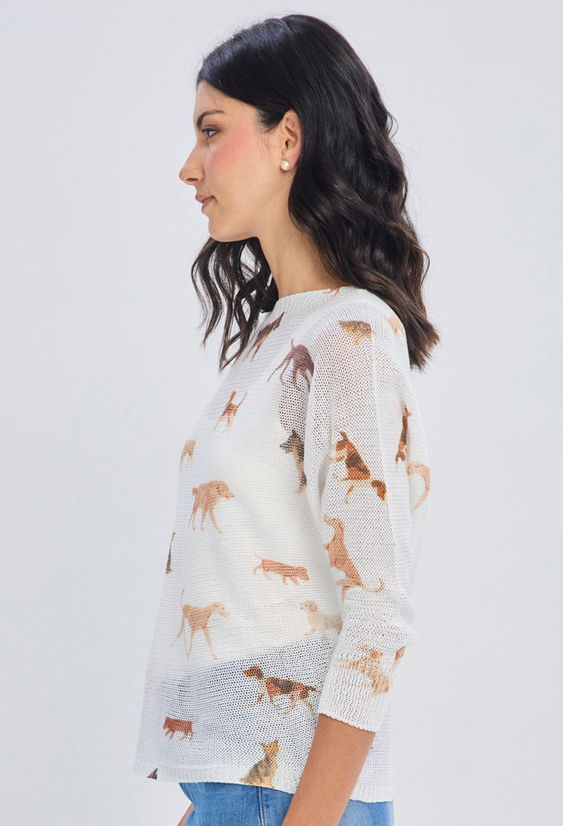 Blusa blanca oversize ligera en poliéster y viscosa talla única para mujer - vista 2