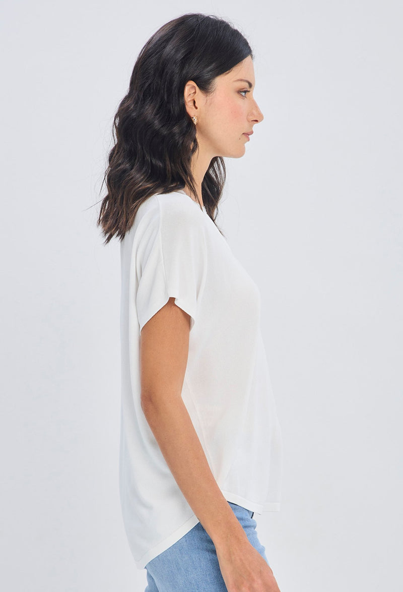 Blusa Cuello V Encaje Viscosa NEW