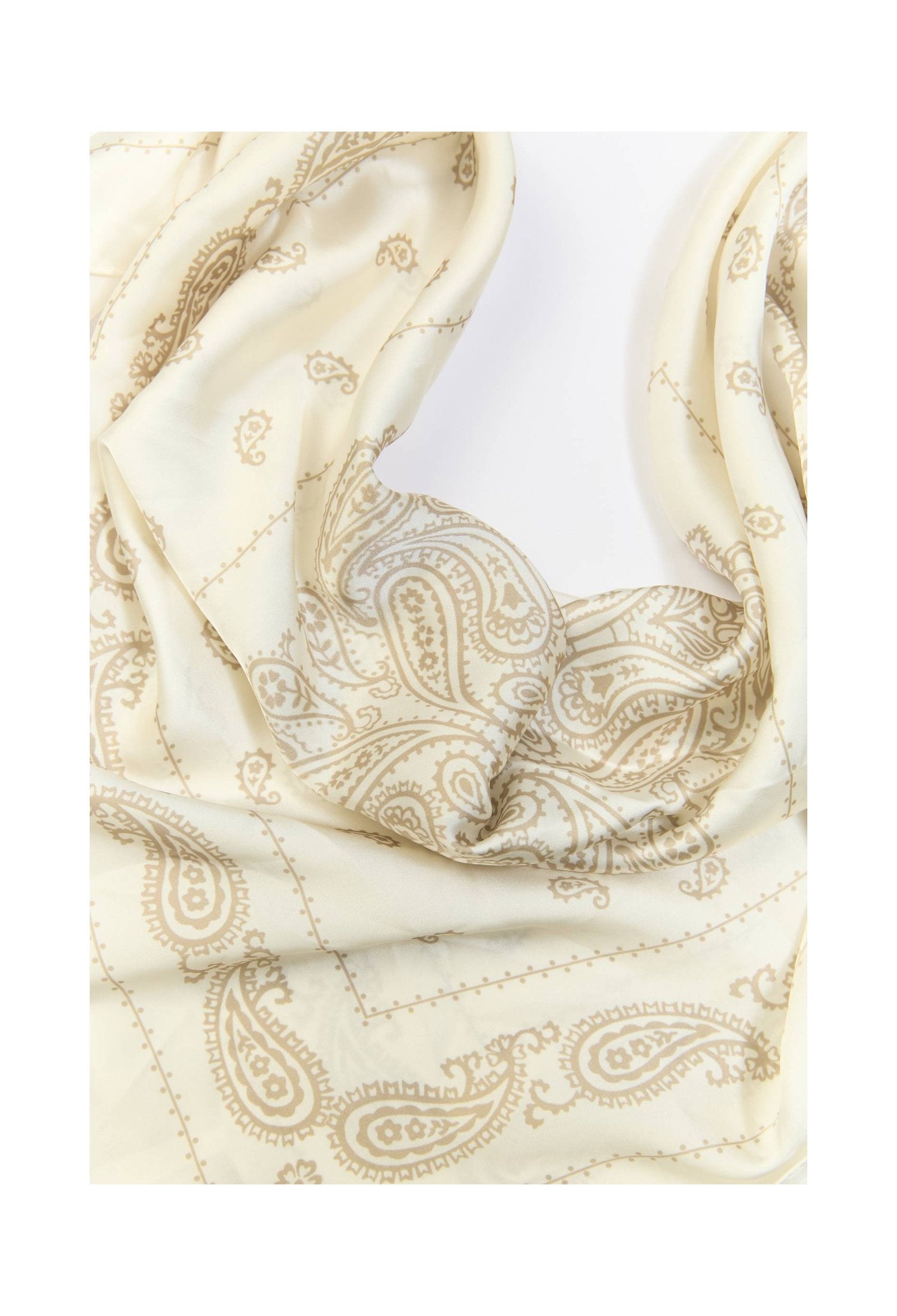 Pañoleta multiuso beige con estampado suave - vista 2