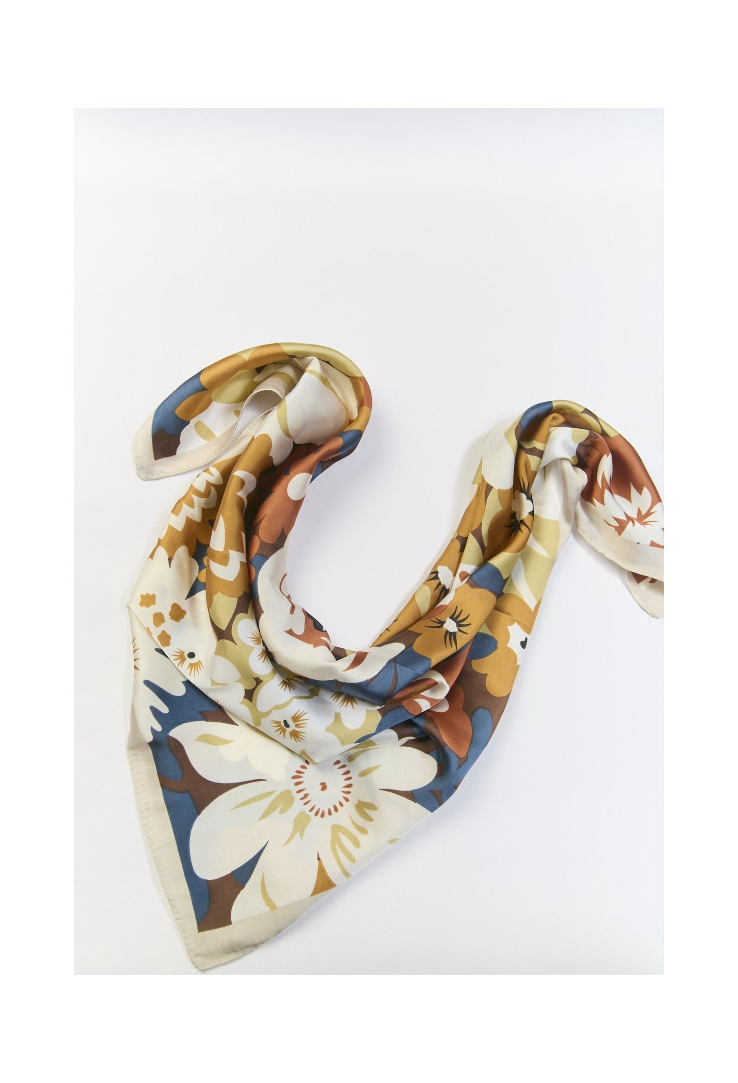 Pañoleta multiuso beige neutra con estampado - vista 2