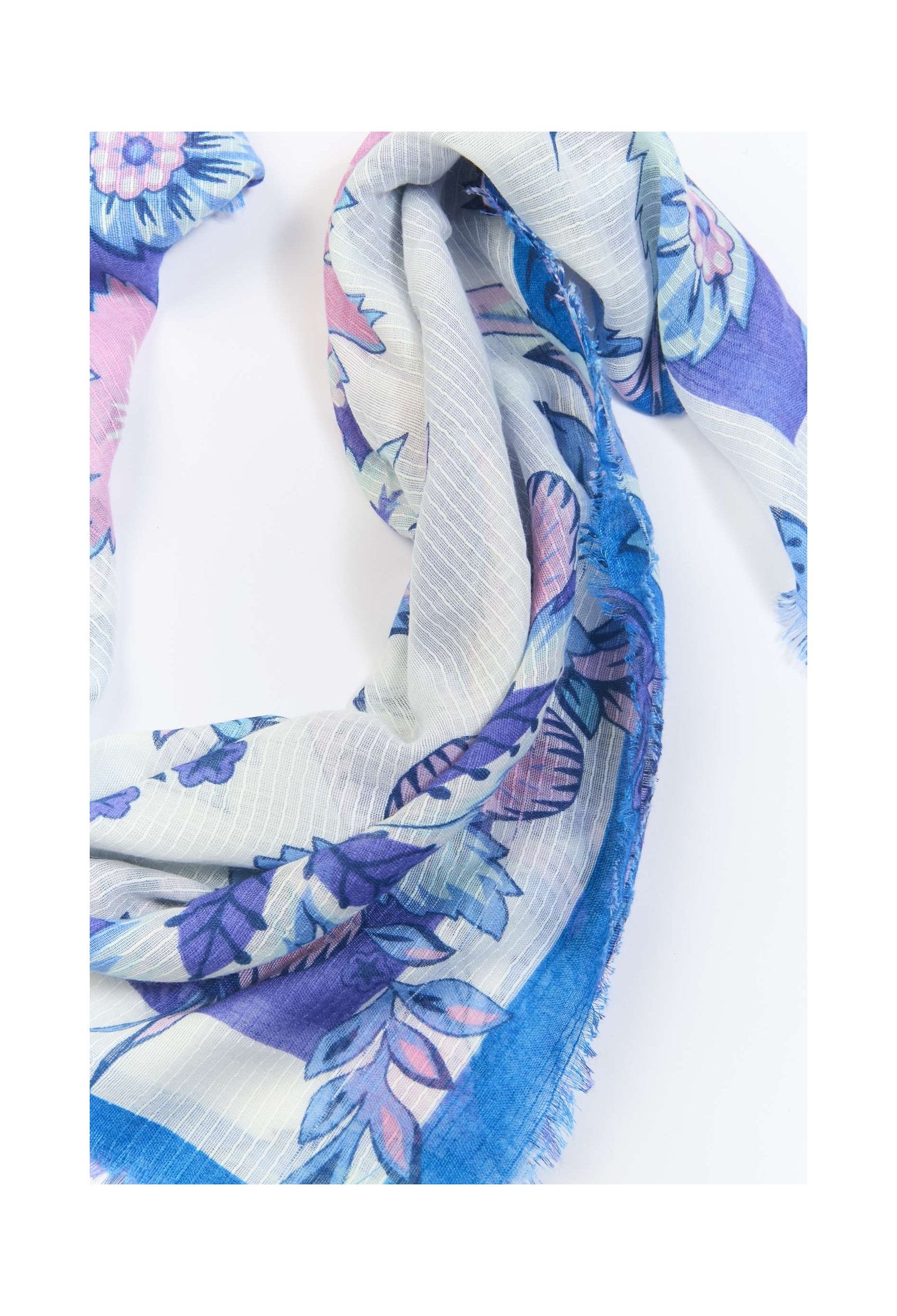 Pañoleta multiuso azul sereno con estampado sutil - vista 2