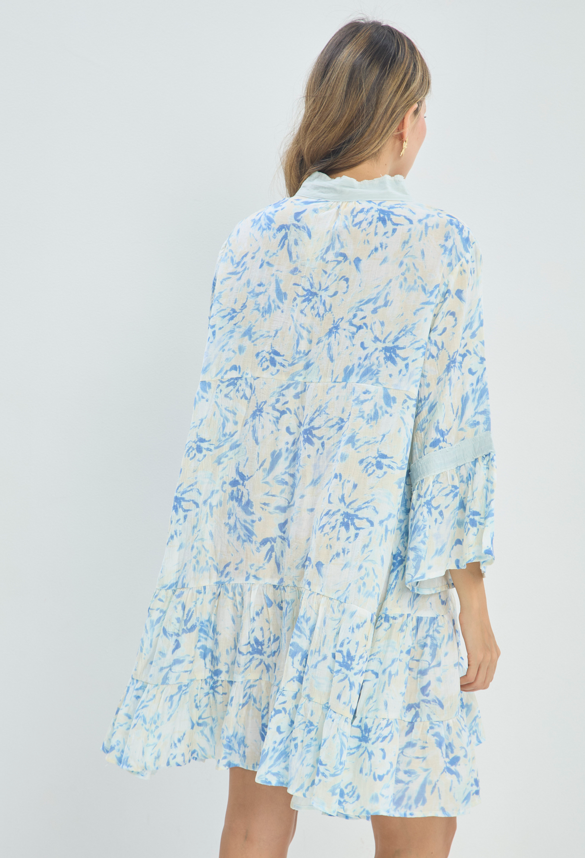 Vestido Corto Estampado Azul BYBLA - vista 4