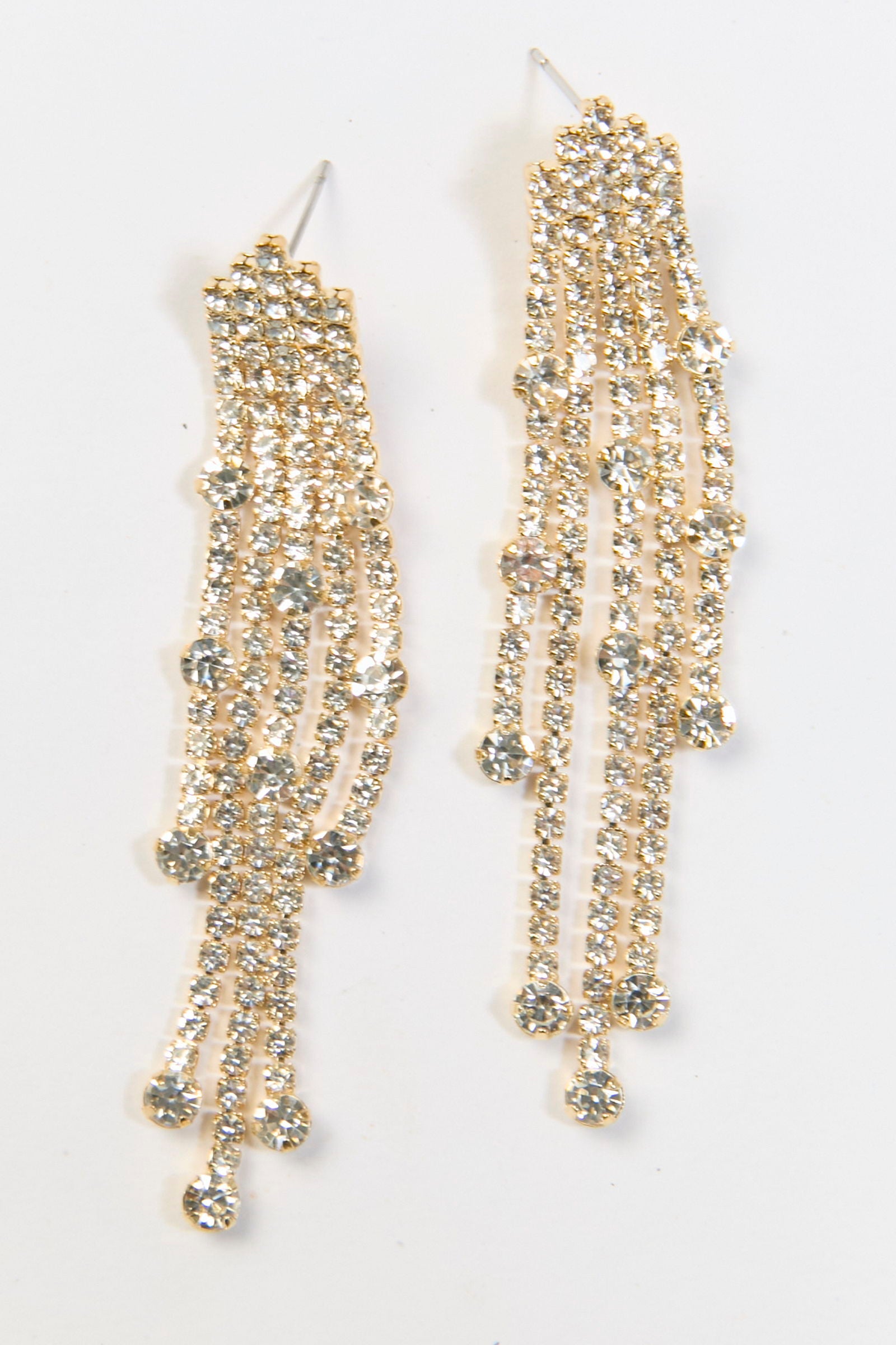 Aretes Borla Piedras Brillantes Plateados BYBLA