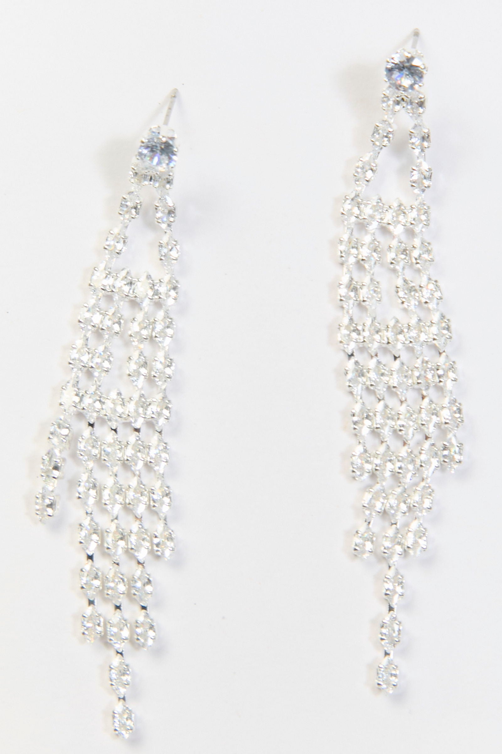 Aretes Borla Marquesa Circón Plateados BYBLA - vista 2
