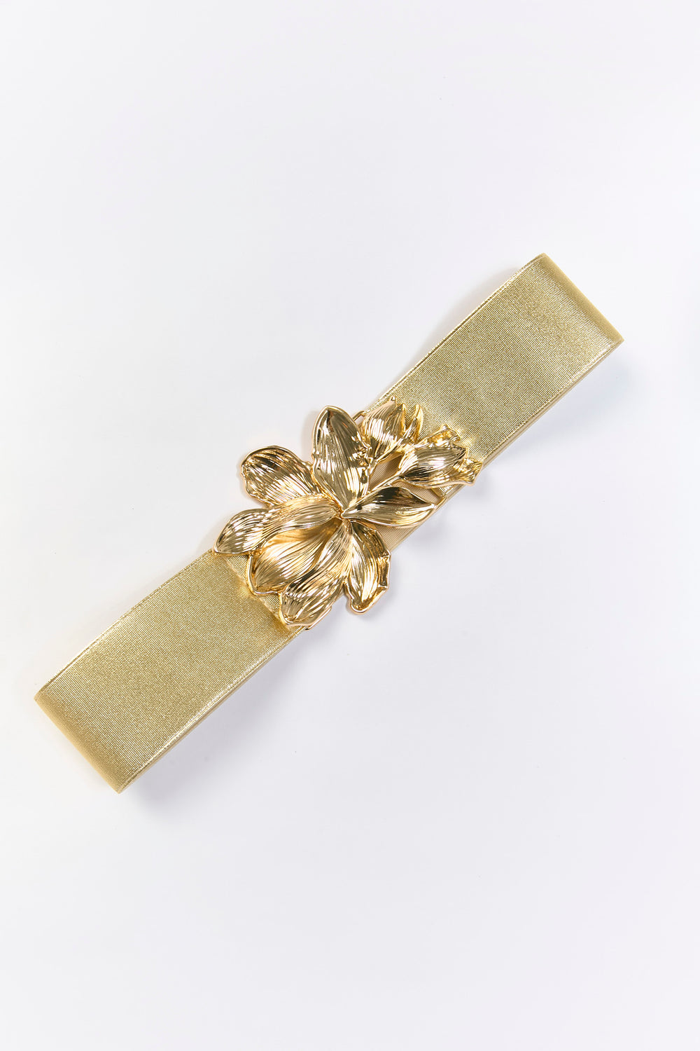 Cinturón con hebilla dorada decorativa