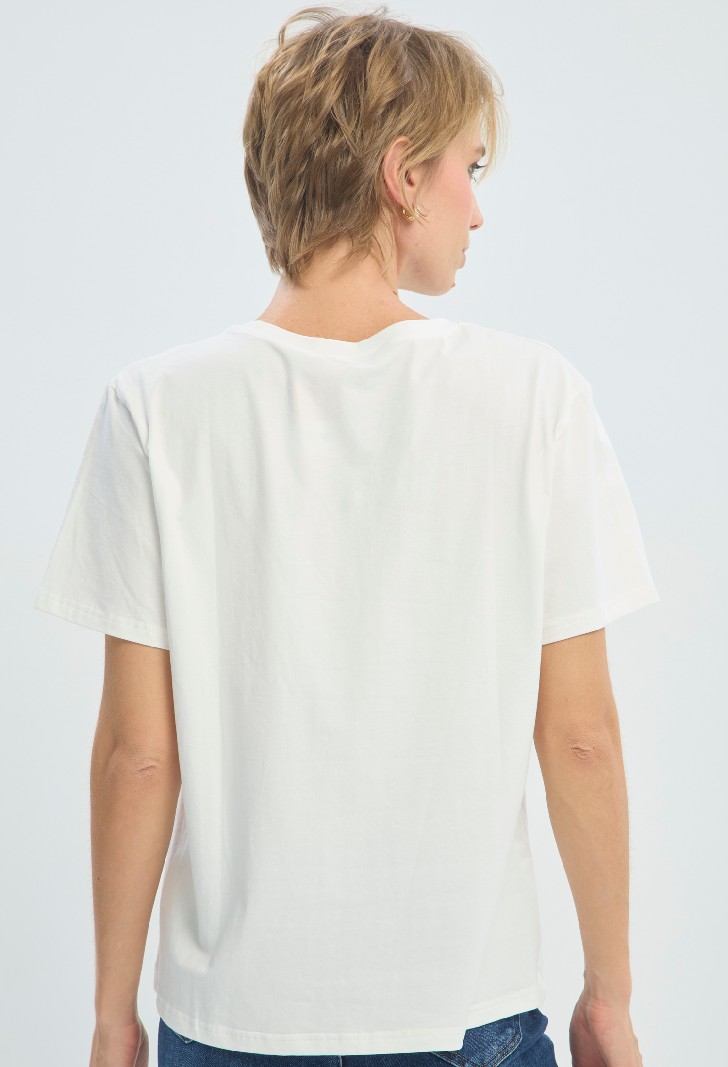 Camiseta Blanca Estampado Côte d'Azur BYBLA - vista 3