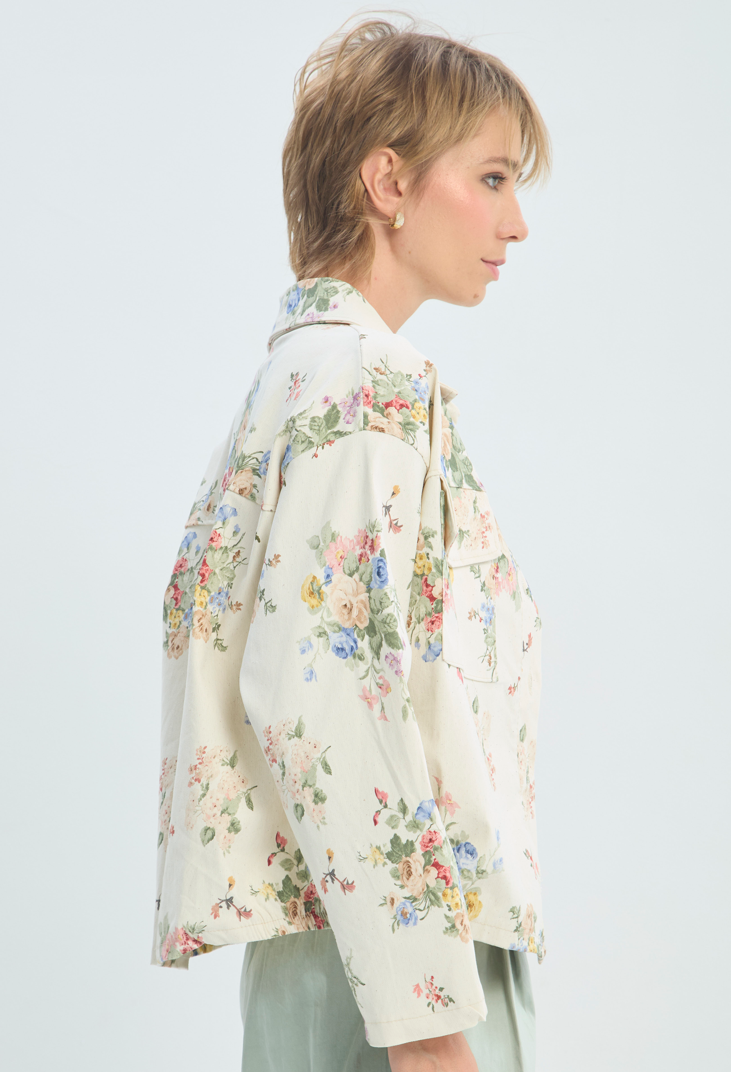 Chaqueta Beige Estampado Floral BYBLA - vista 3