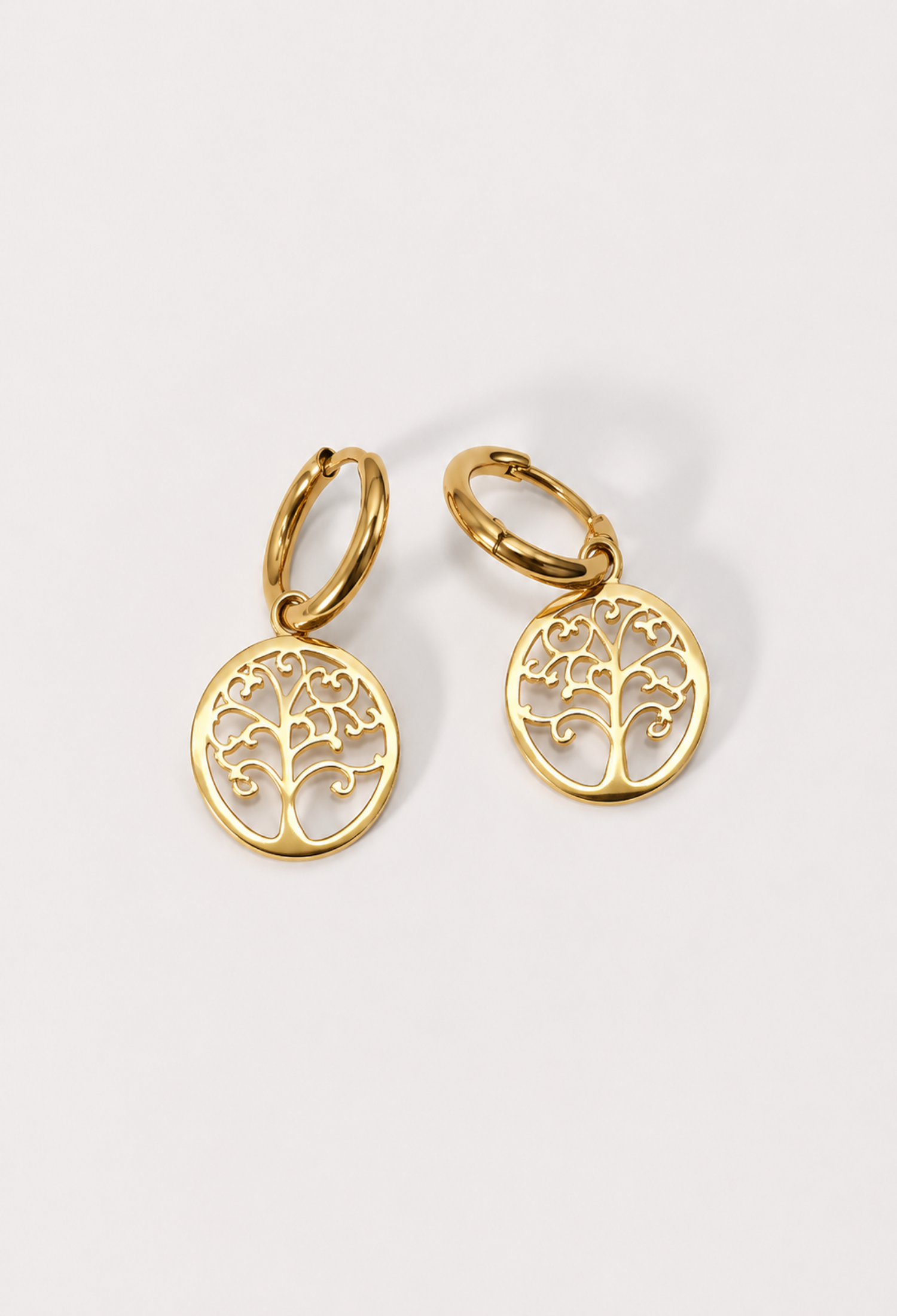 Aretes Candonga Árbol de la Vida Dorados BYBLA