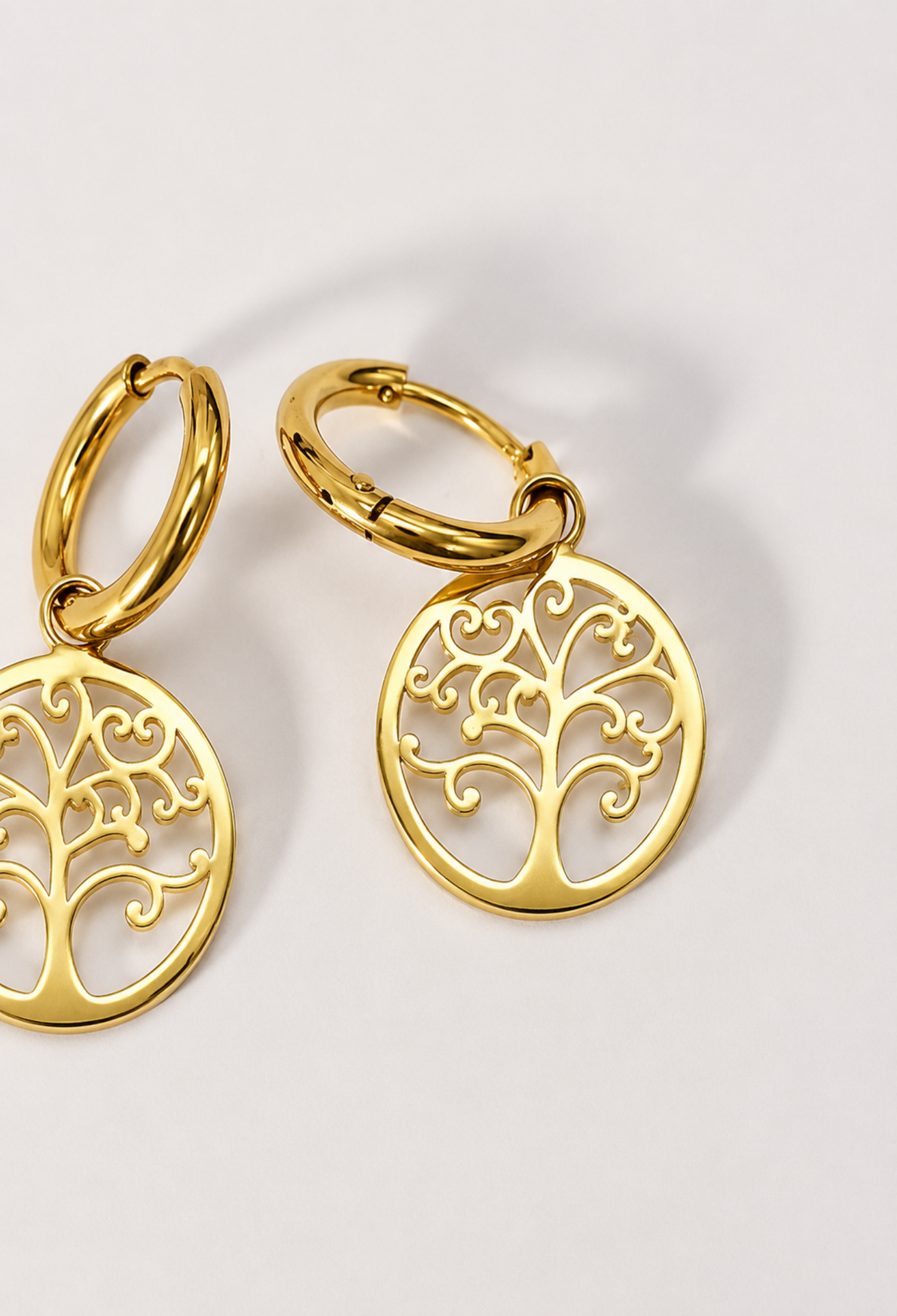 Aretes Candonga Árbol de la Vida Dorados BYBLA - vista 2