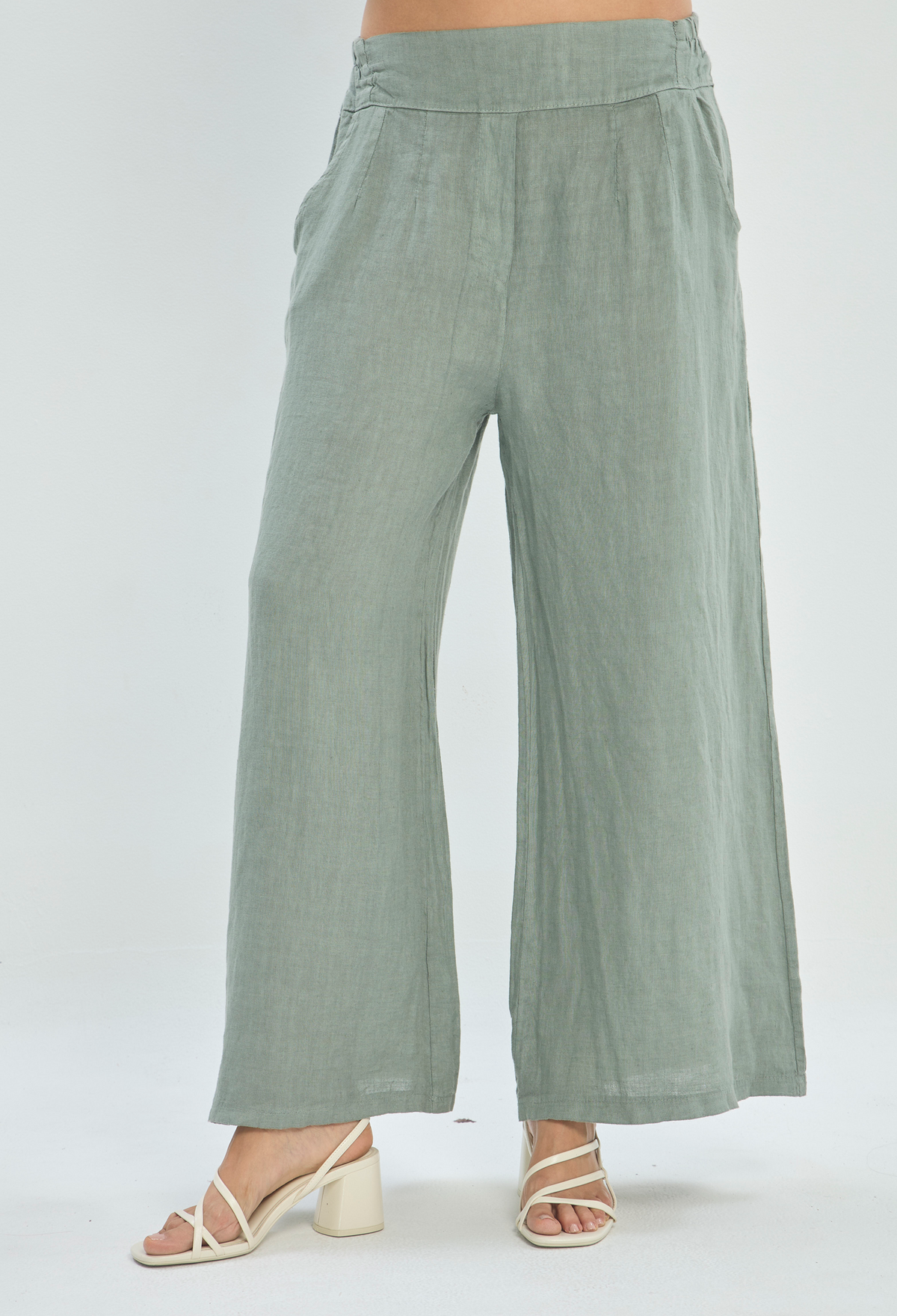 Pantalón Palazzo en Lino Salvia BYBLA - vista 2