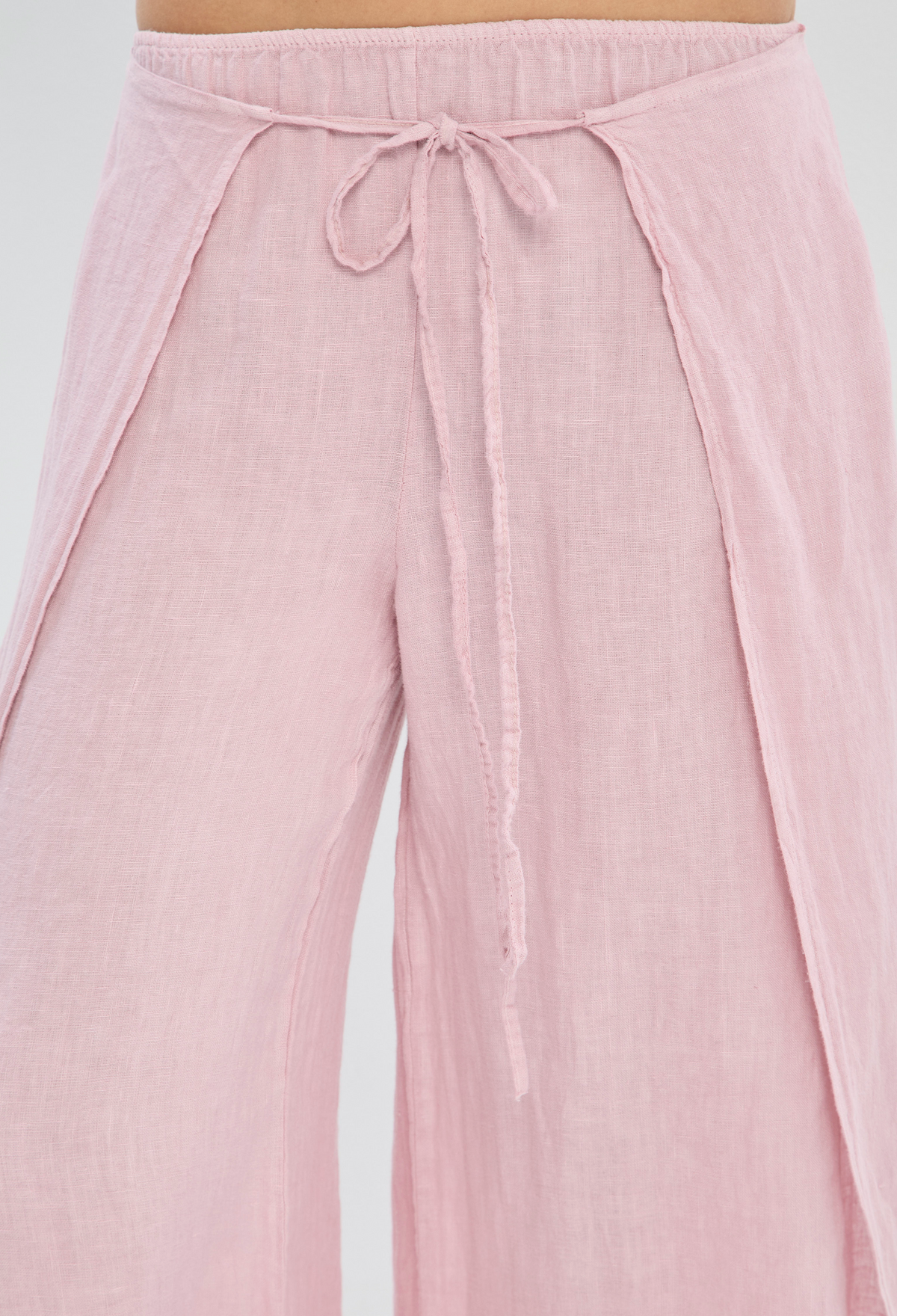 Pantalón en Lino Rosa Empolvado BYBLA - vista 5