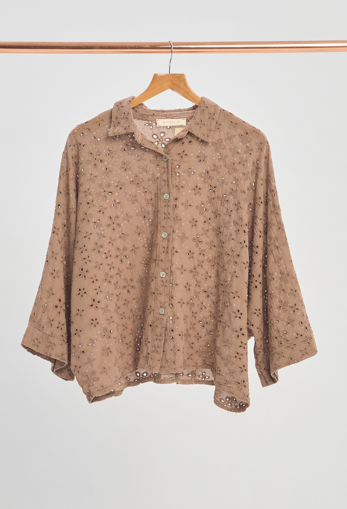 Blusa Calada Manga 3/4 Camel BYBLA - vista 6