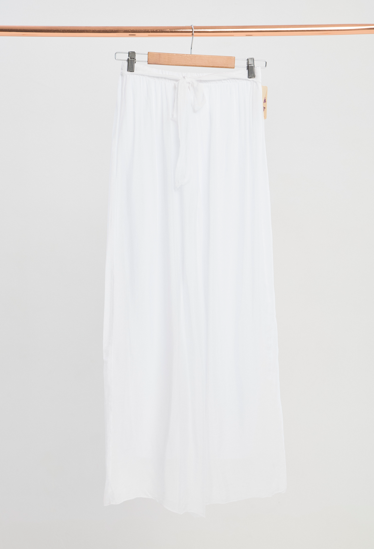 Pantalón en Seda Blanco BYBLA