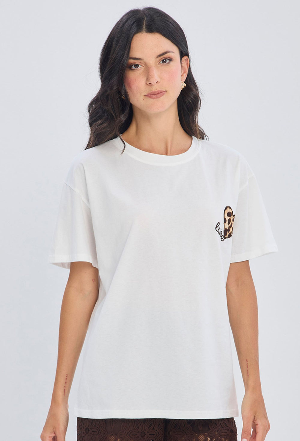 Blusa blanca algodón cuello camisero atemporal talla única para mujer