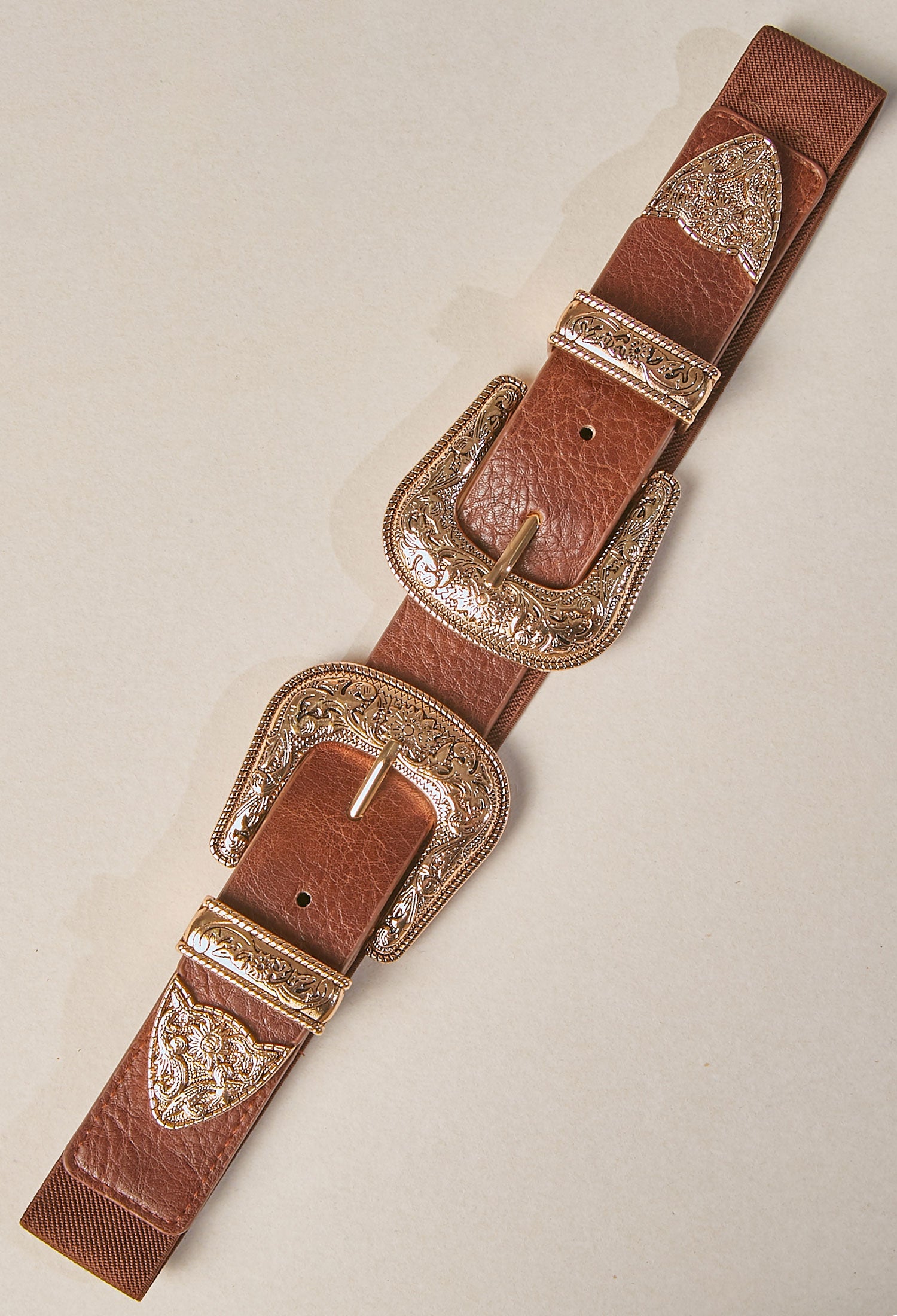 Cinturón Hebillas Ornamentales Doradas