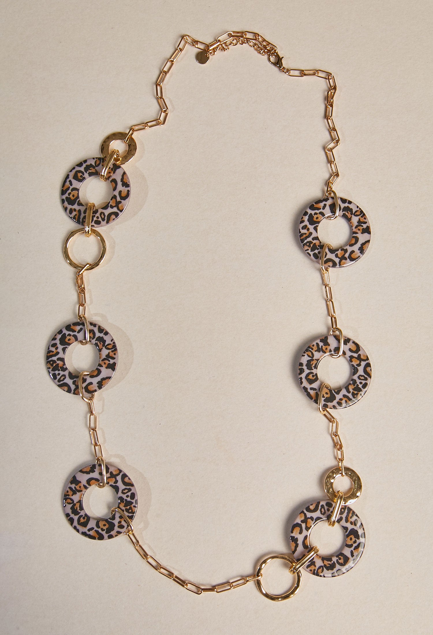 Collar Cadena Print Leopardo Dorado - BYBLA Colombia