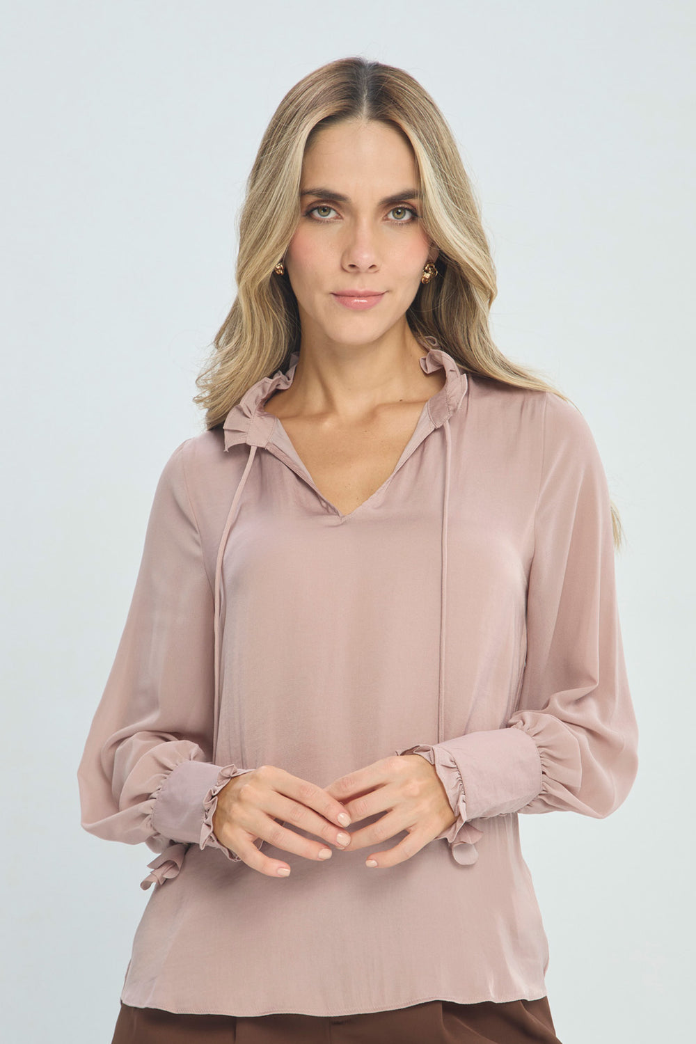 Blusa Satinada Rosada - Outlet BYBLA Colombia