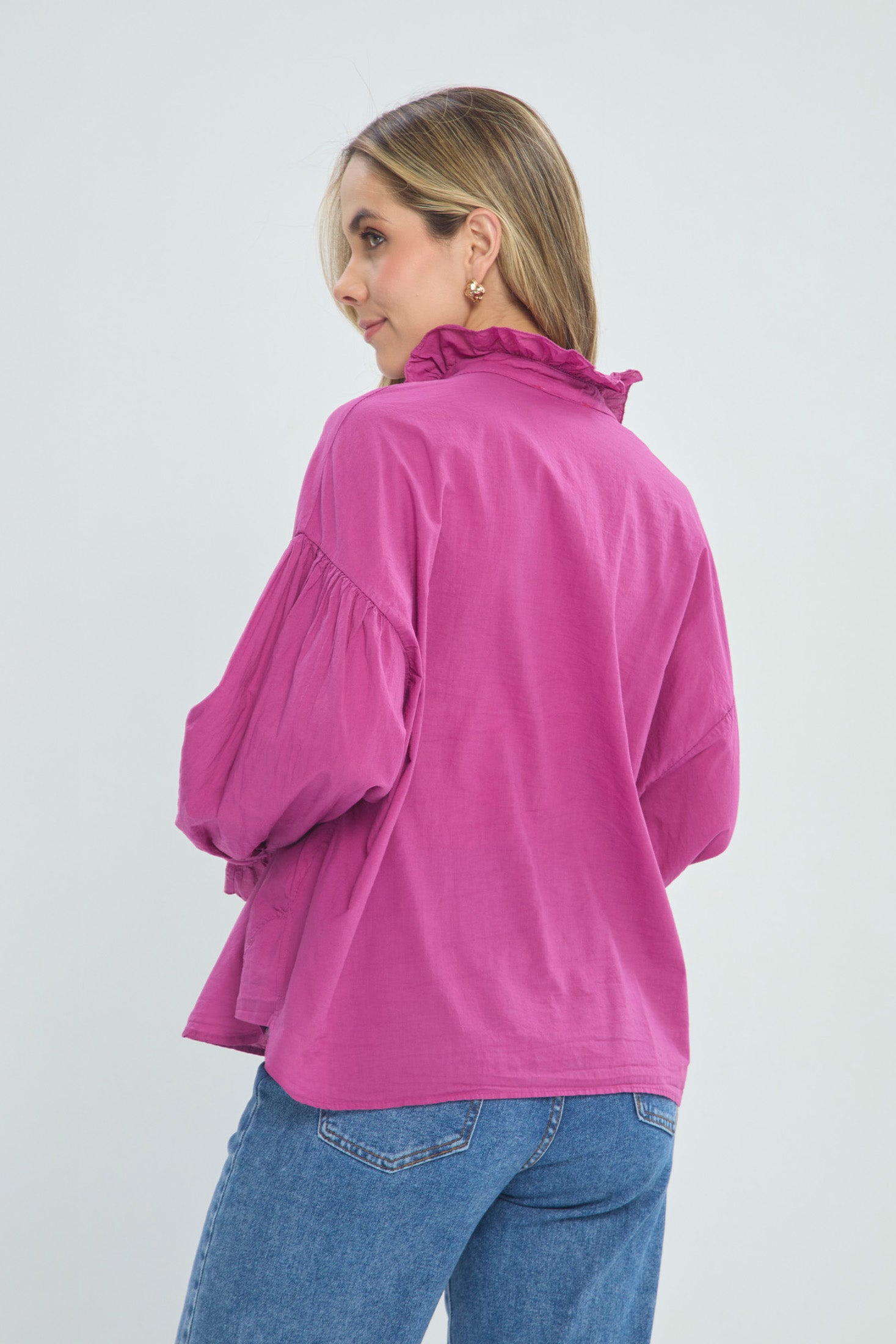 Blusa en Algodón con Boleros vista 3 - Outlet BYBLA Colombia