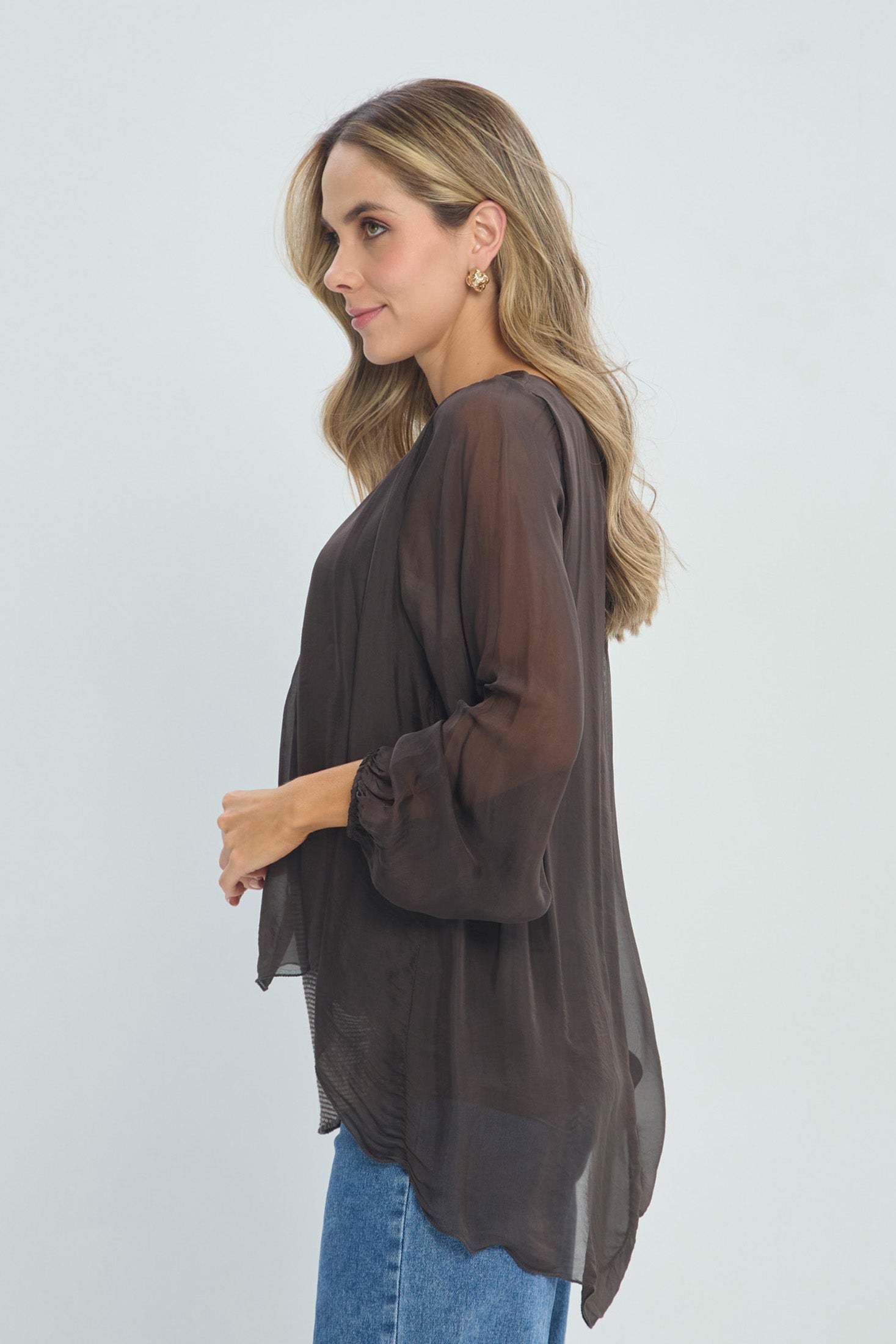 Blusa en Mezcla de Seda vista 2 - Outlet BYBLA Colombia