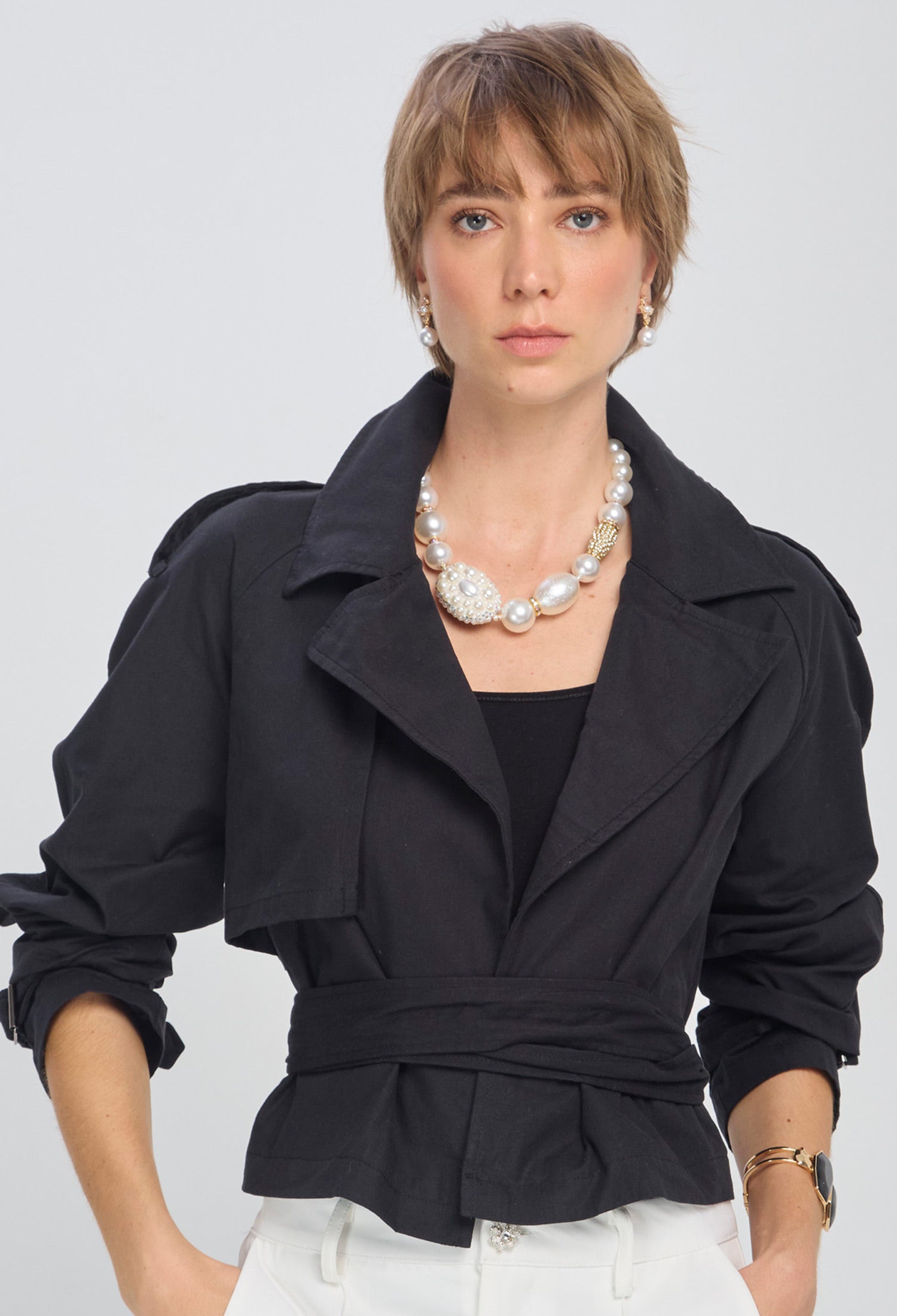 Chaqueta Trench Crop SALE