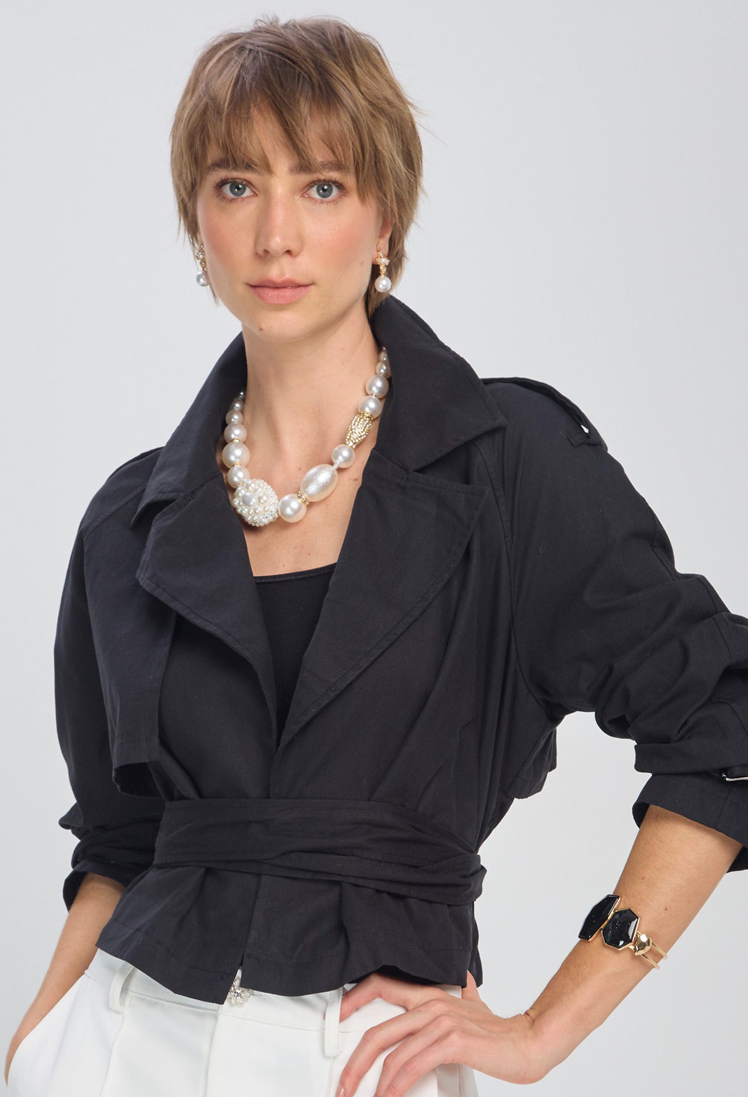 Chaqueta Trench Crop SALE