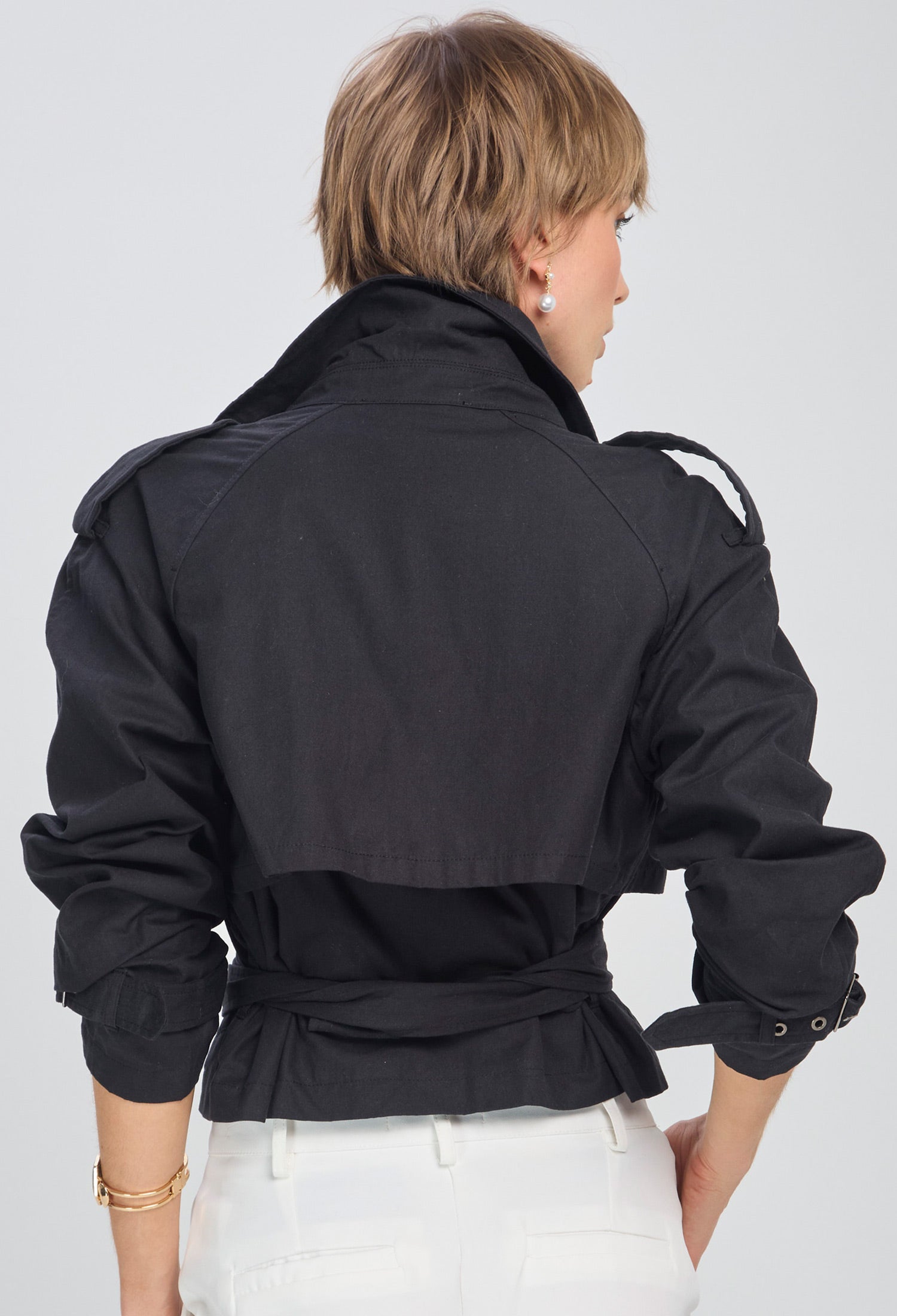 Chaqueta Trench Crop SALE