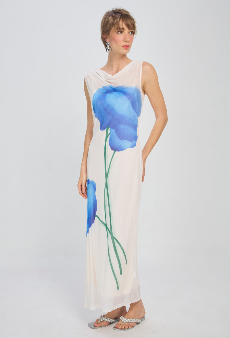 Vestido Largo Flor vista 2 - Outlet BYBLA Colombia
