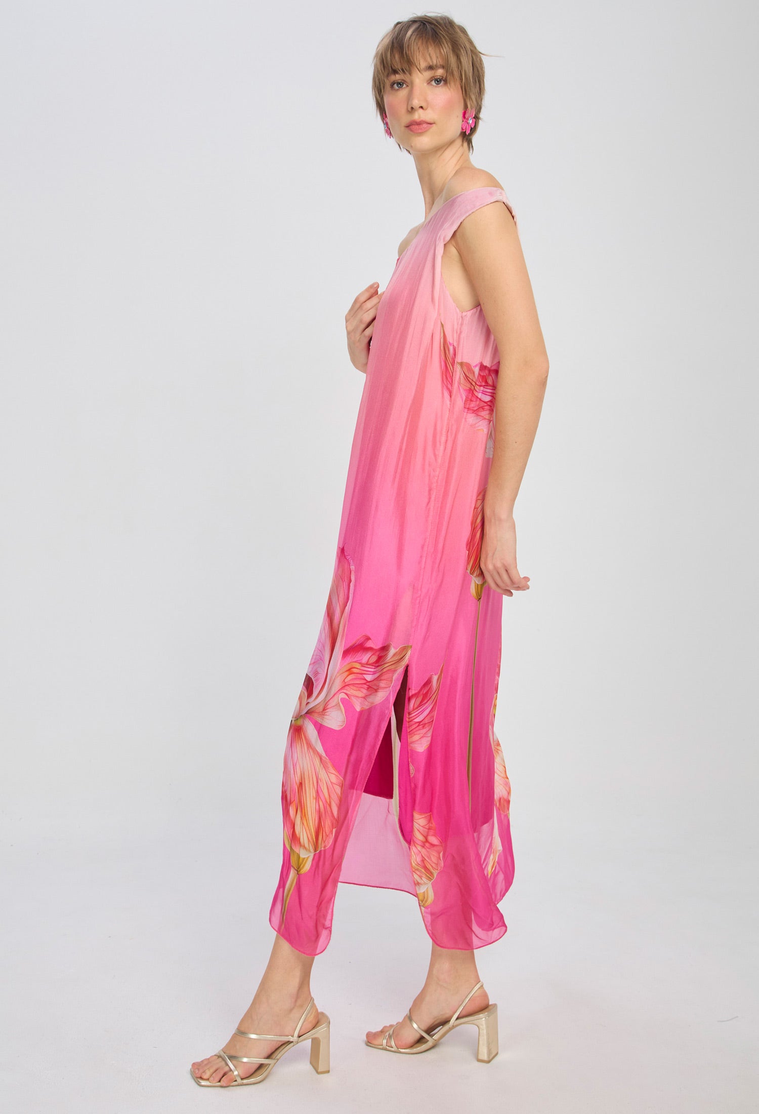 Vestido Seda Flores - SALE