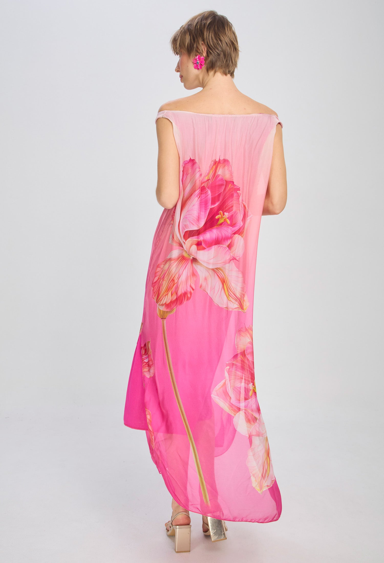 Vestido Seda Flores - SALE