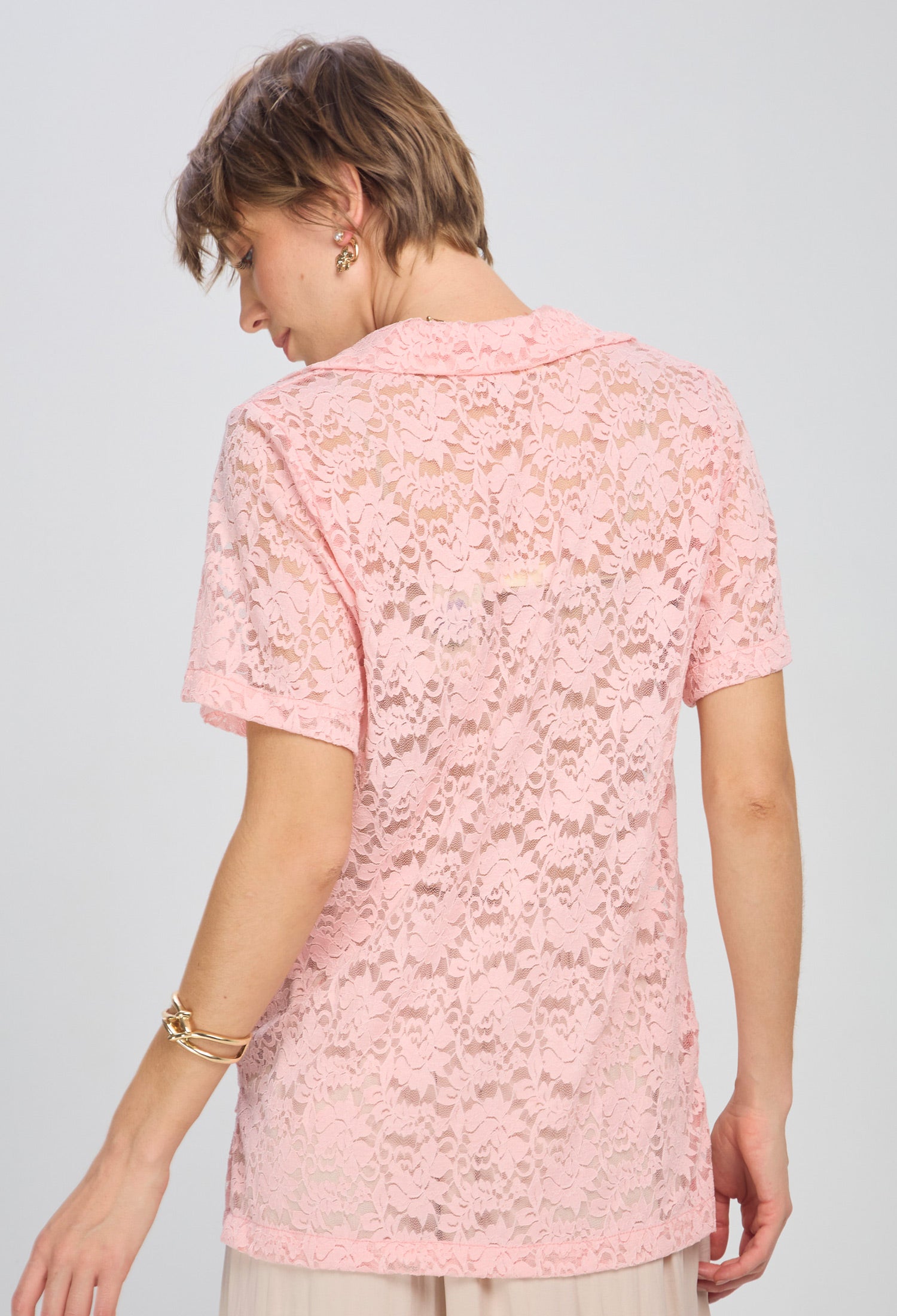 Blusa Transparencia Flores vista 5 - Outlet BYBLA Colombia
