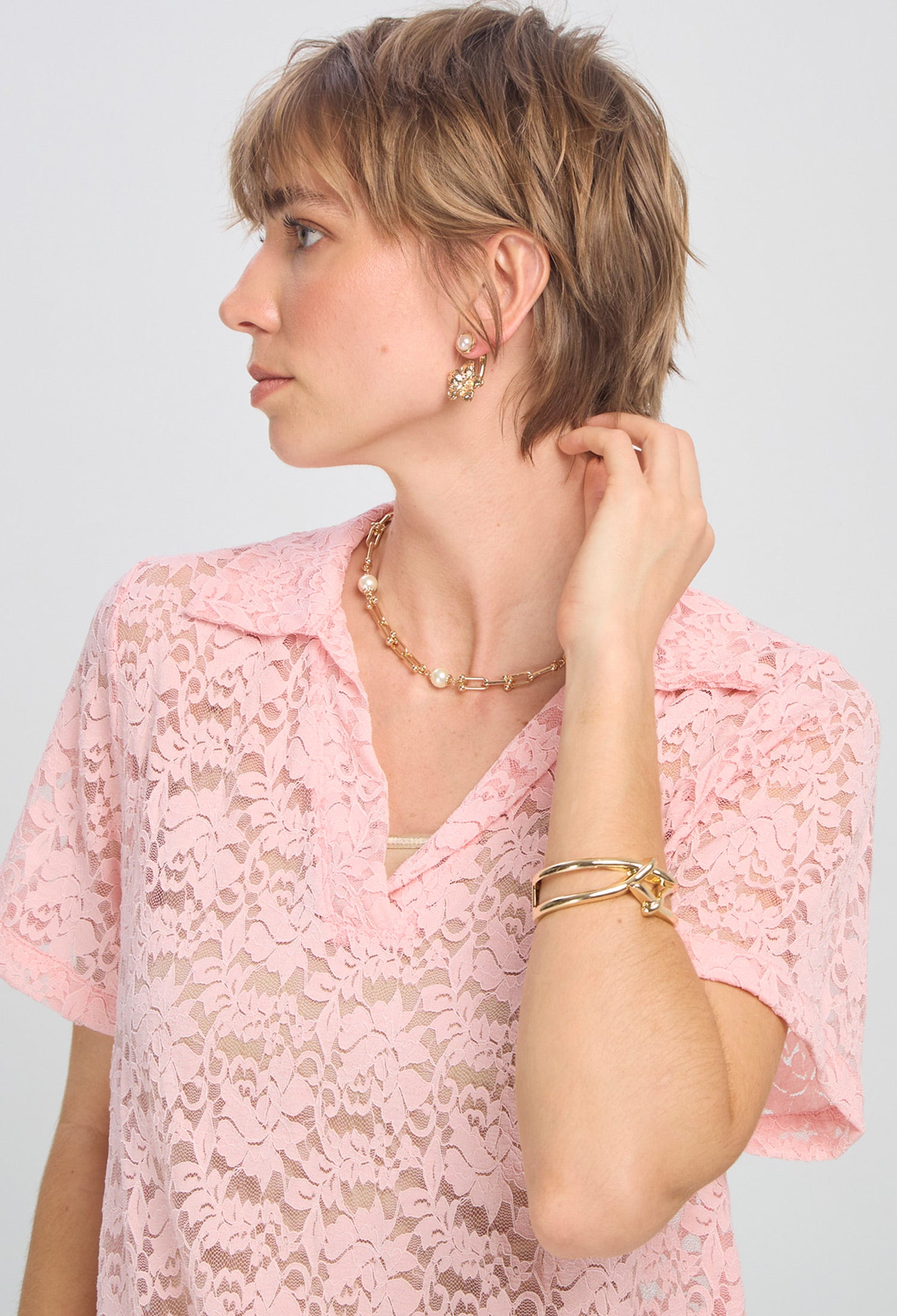 Blusa Transparencia Flores vista 9 - Outlet BYBLA Colombia
