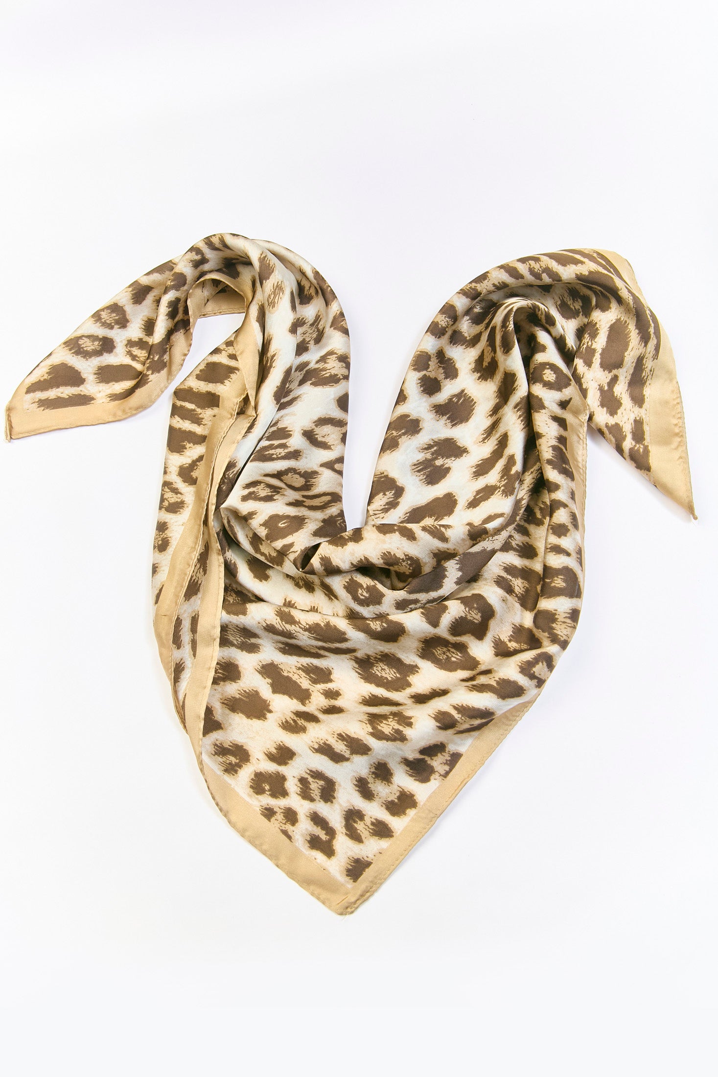 Pañoleta multiuso kaki con animal print
