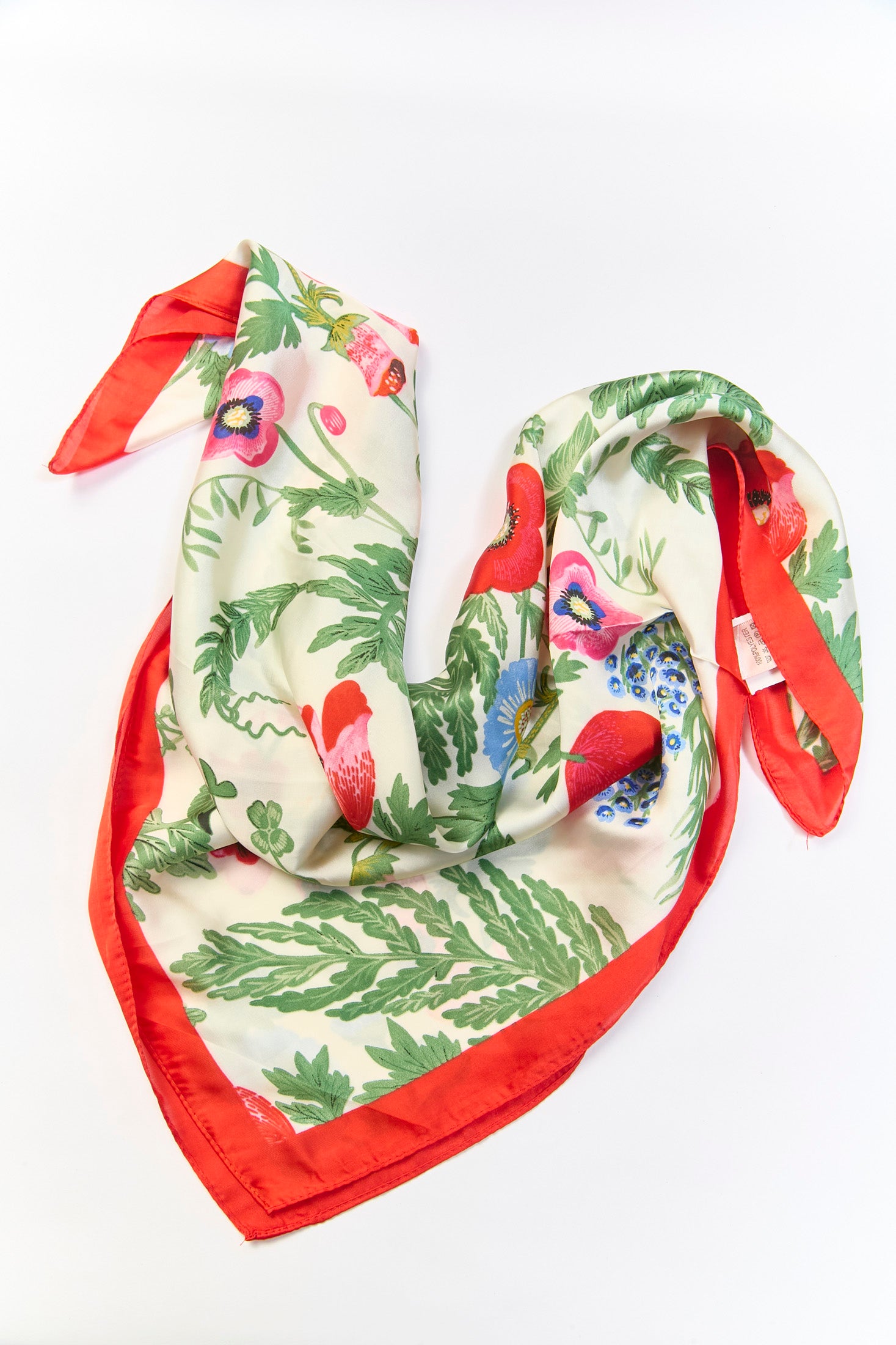 Pañoleta multiuso roja con estampado clásico