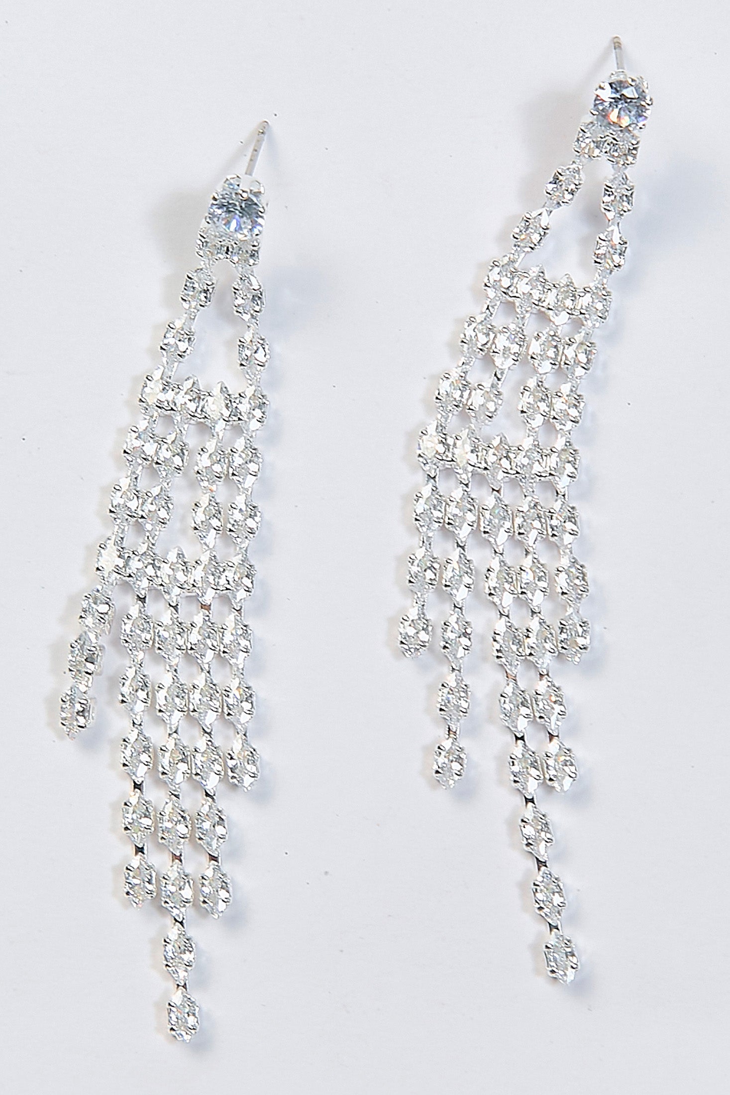 Aretes Borla Marquesa Circón Plateados - Foto 2