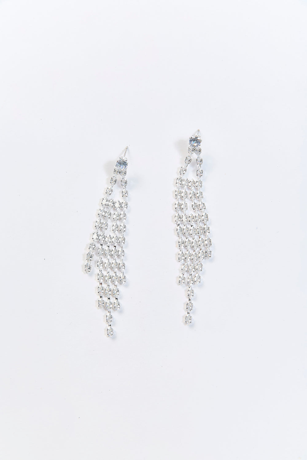 Aretes Borla Marquesa Circón Plateados