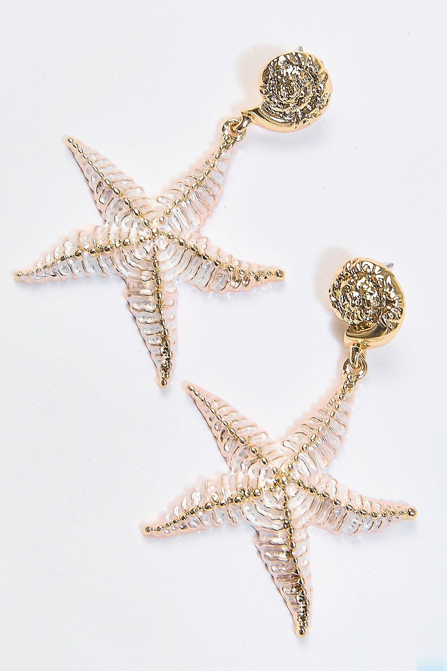Aretes Topo Concha Marina Dorados