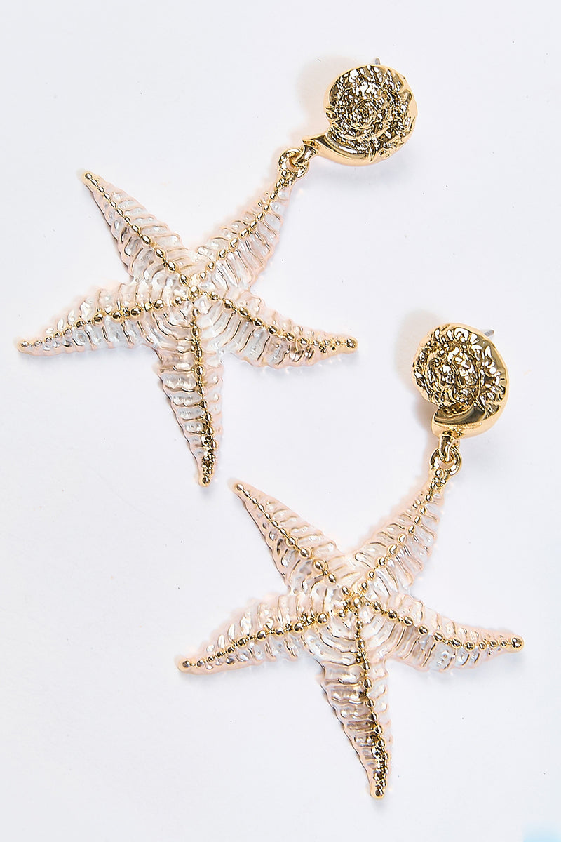 Aretes Topo Concha Marina Dorados
