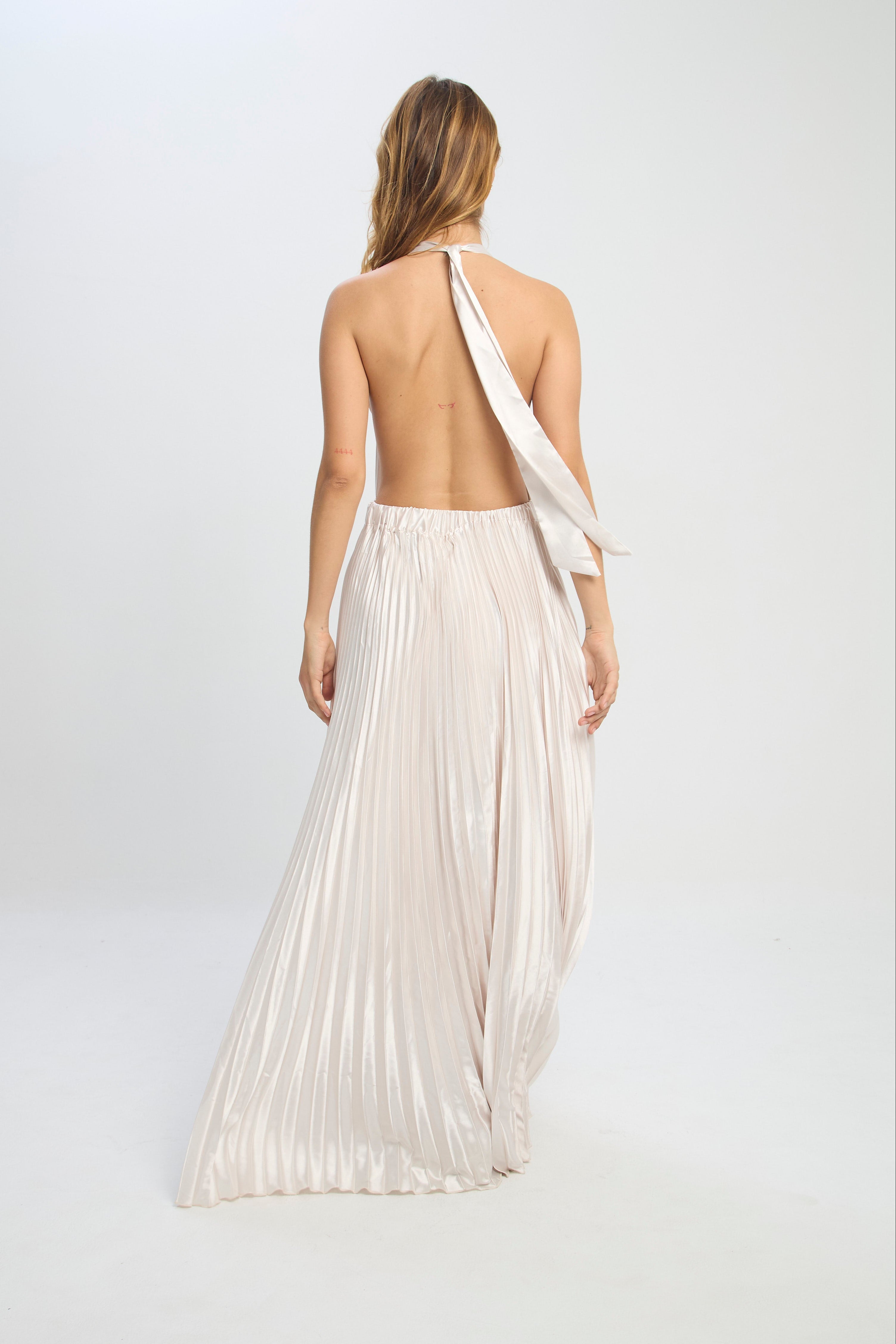 Vestido Largo Plisado - SALE