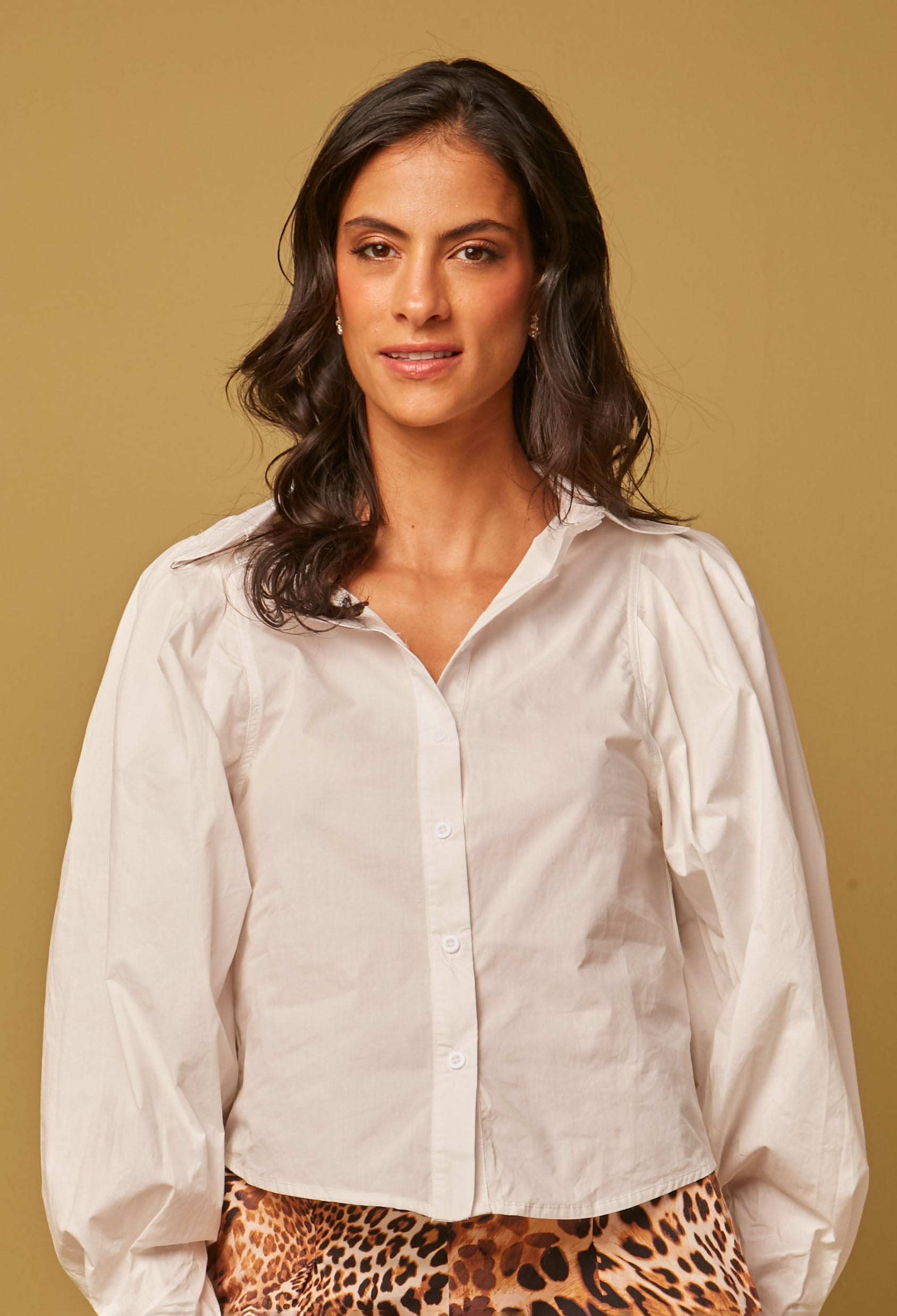 Camisa Manga Abullonada Mujer - SALE - BYBLA S / BLANCOS BLUSA