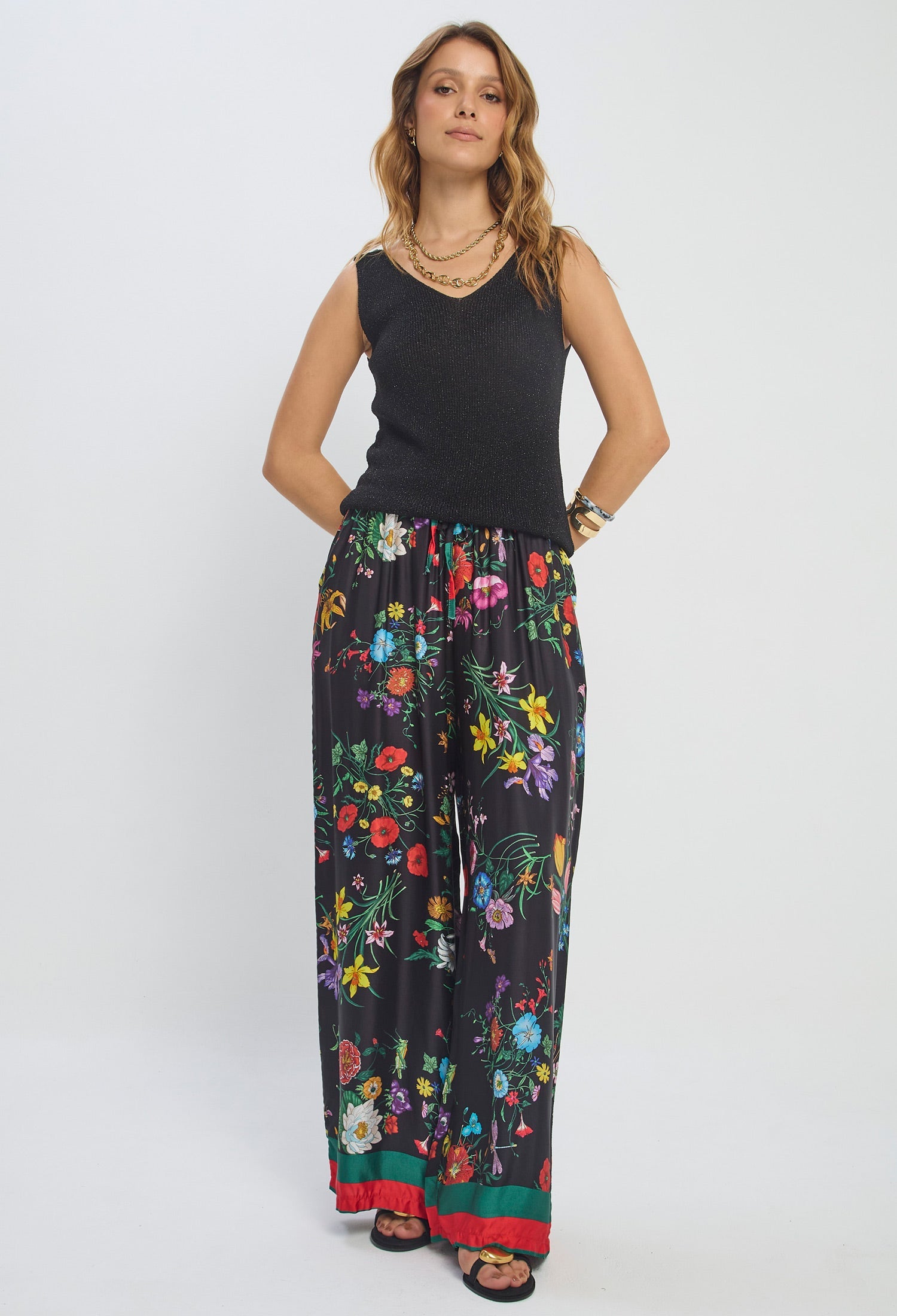 Pantalón Satén Jardín - SALE