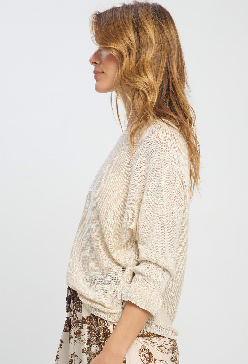 Blusa Tejida Perlas vista 2 - BYBLA Colombia