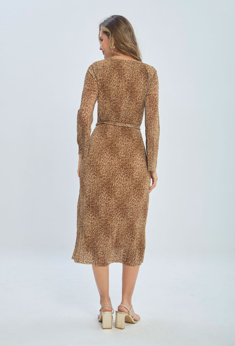 Vestido Midi Animal Print vista 2 - BYBLA Colombia