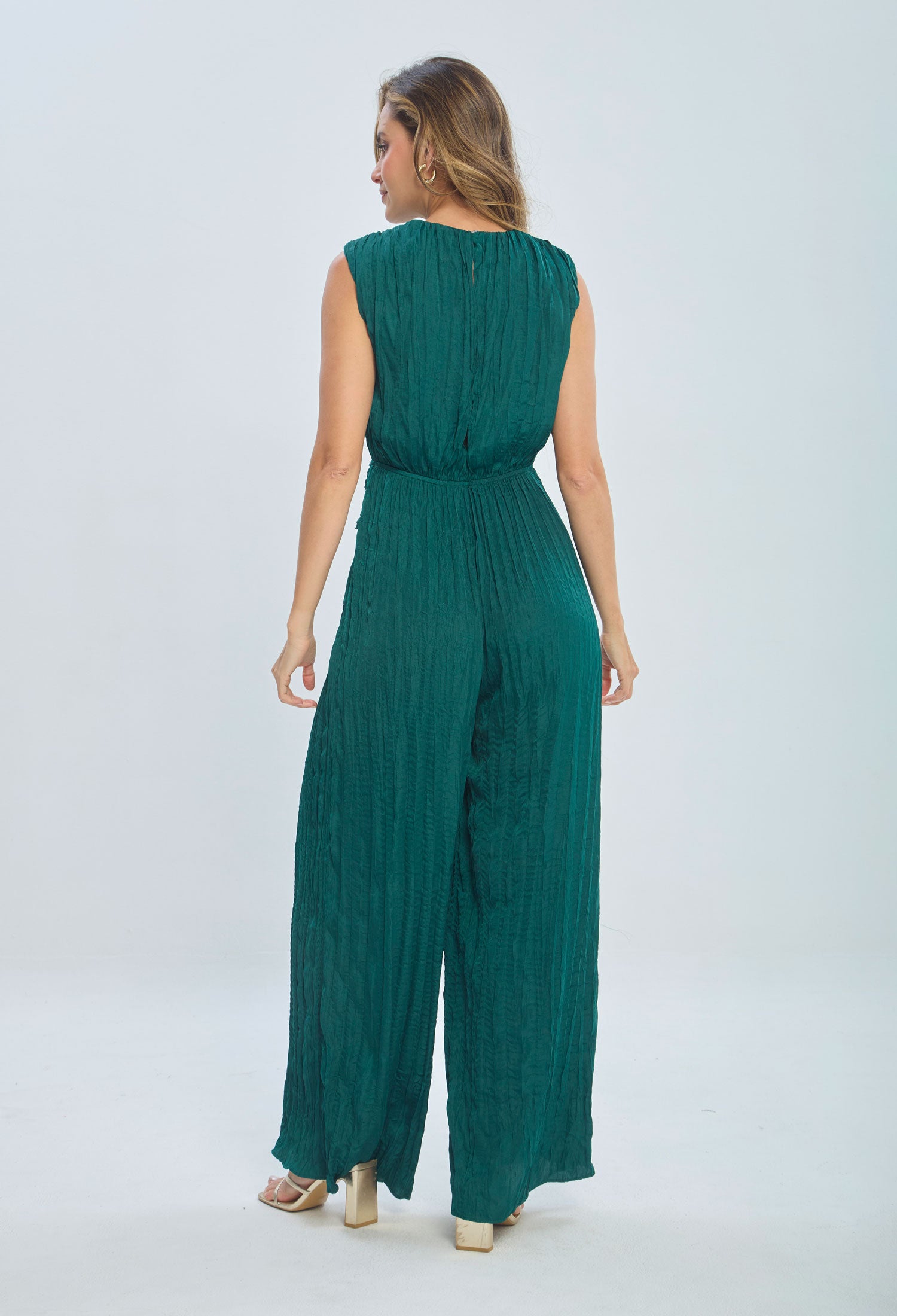 Enterizo Satín Plisado